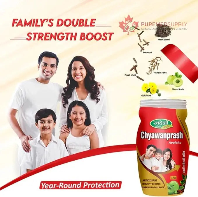 Chyawanprash Avaleha Classic Ayurvedic Recipe Rich in Natural Antioxidants Superfood Herbal Paste Traditional Inspired by Ayurveda with Ayurvedic Ingredients for Revitalize, Energize 1kg Swadeshi Haridwar Ayurved buy supplements canada