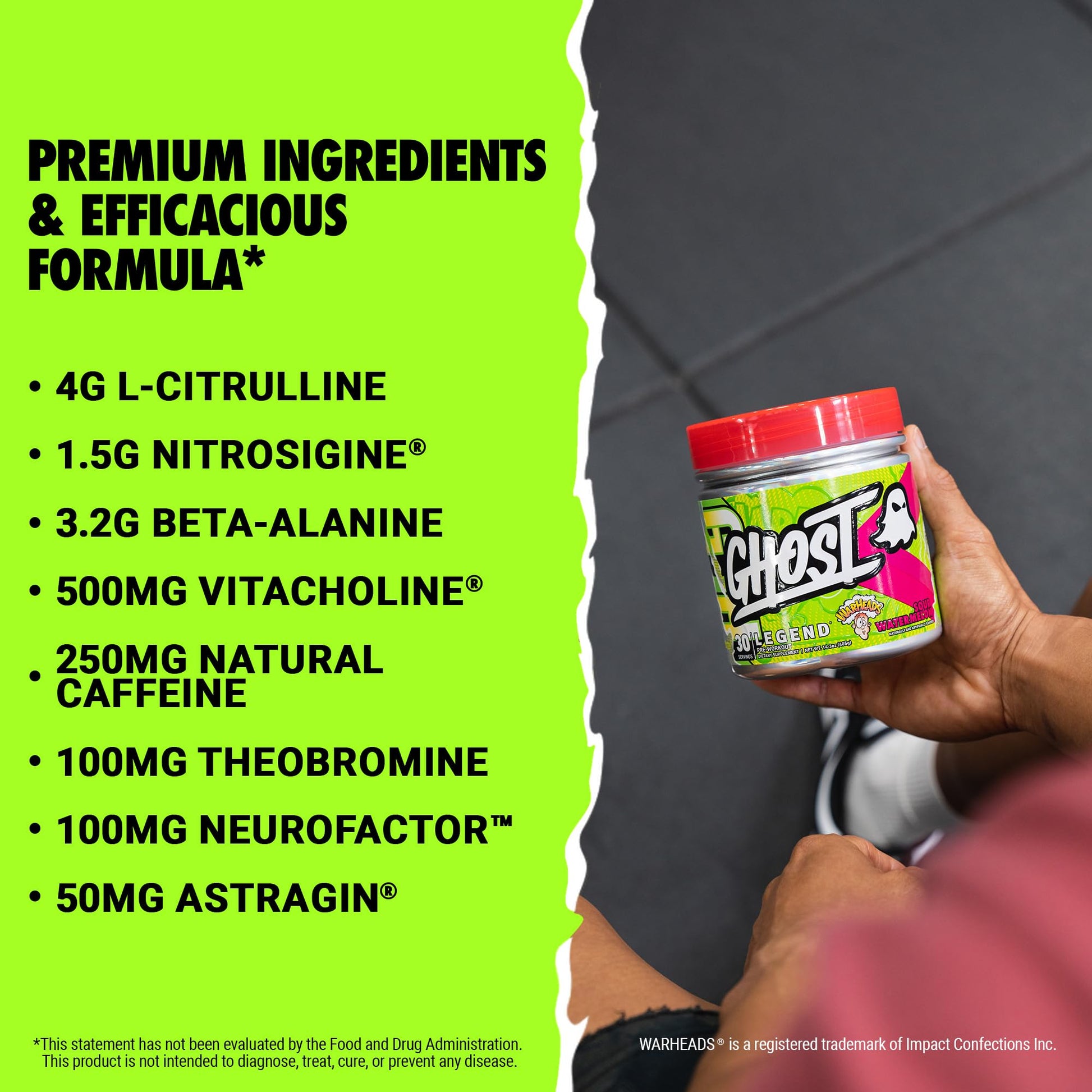 GHOST Legend V3 Pre-Workout Powder, Warheads Sour Watermelon - 30 Servings – Pre GHOST buy supplements canada