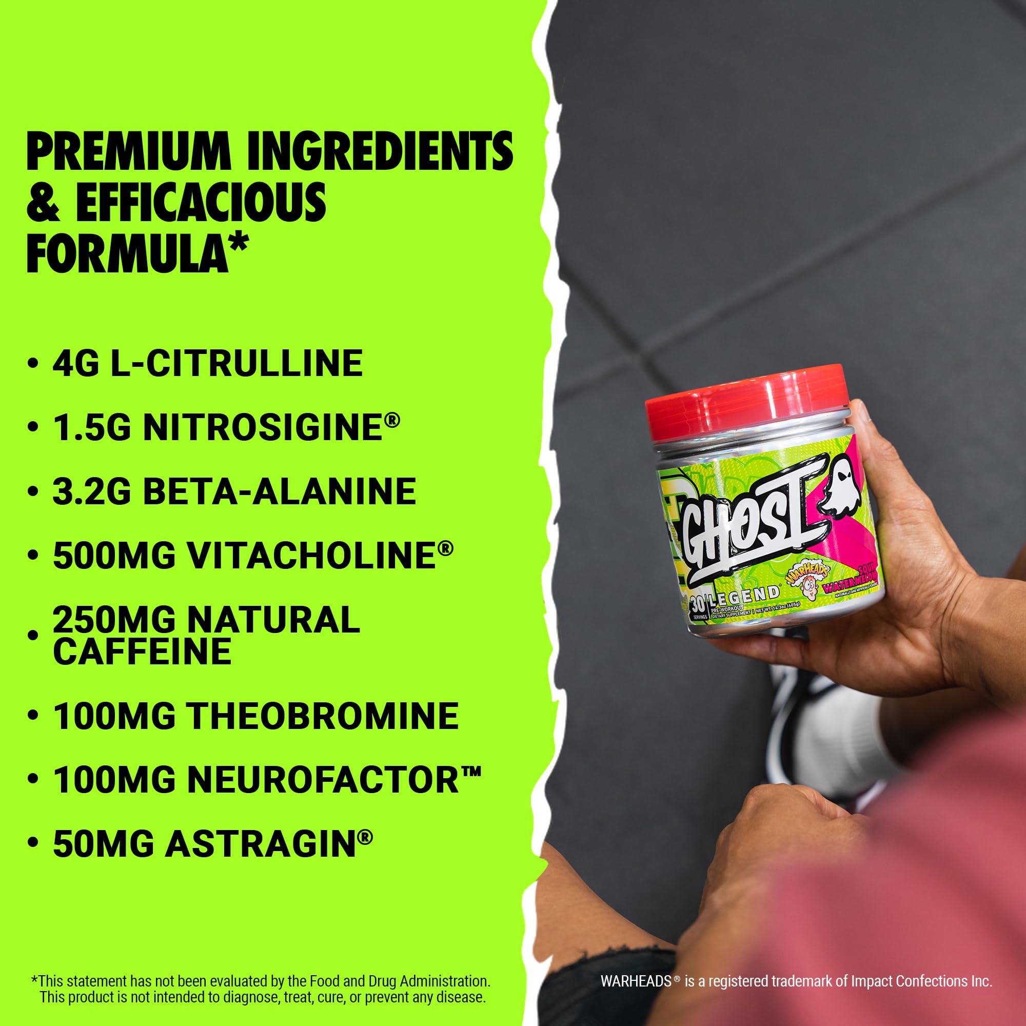 GHOST Legend V3 Pre-Workout Powder, Warheads Sour Watermelon - 30 Servings – Pre GHOST buy supplements canada