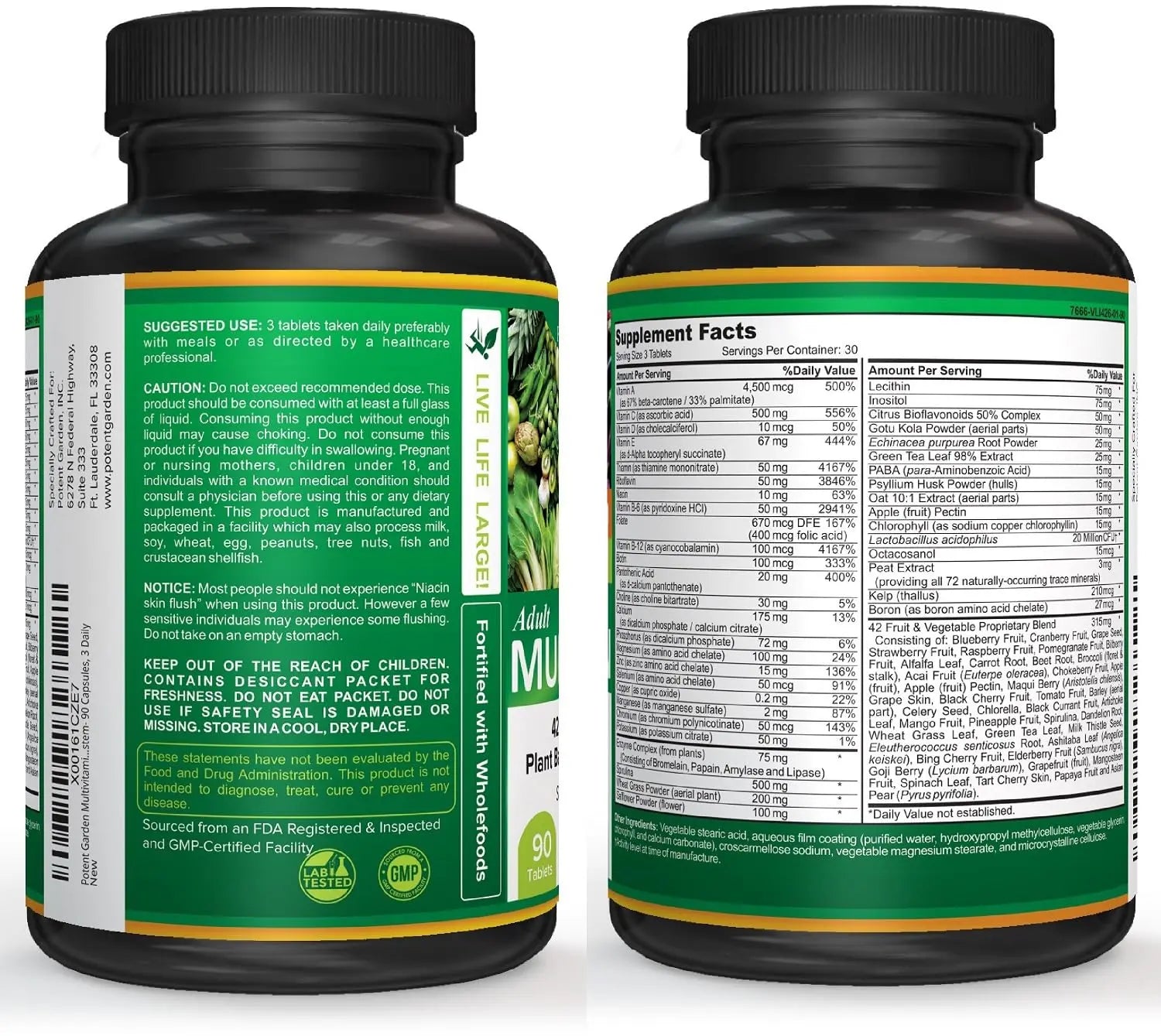 Potent Garden Daily Nutrition Bundle – Superfood Greens + Multivitamin Potent Garden buy supplements canada