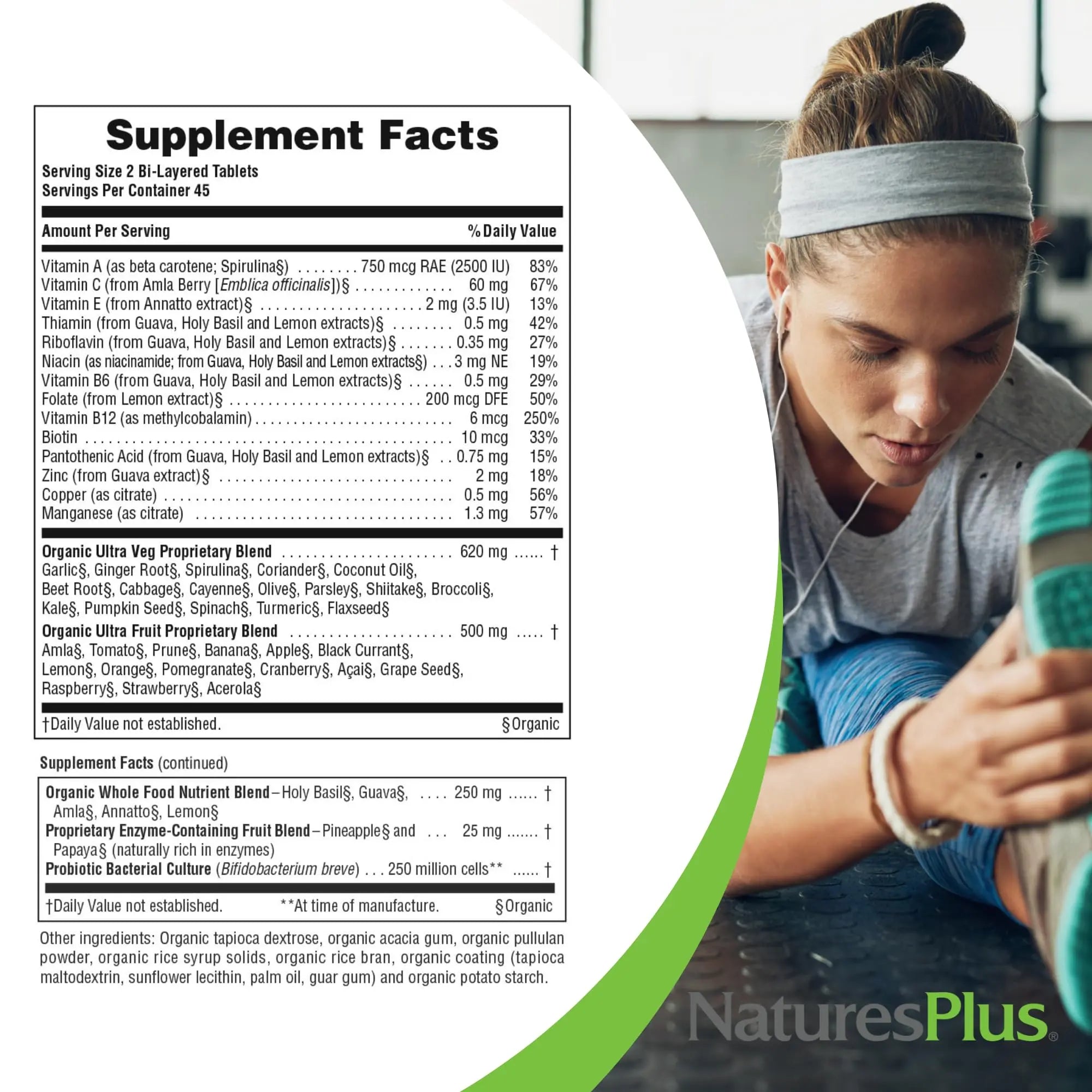 NaturesPlus Ultra Juice Multivitamin - 90 Bi-Layered Tablets - Whole Food Supplement with Fruits, Vegetables & Probiotics NaturesPlus buy supplements canada