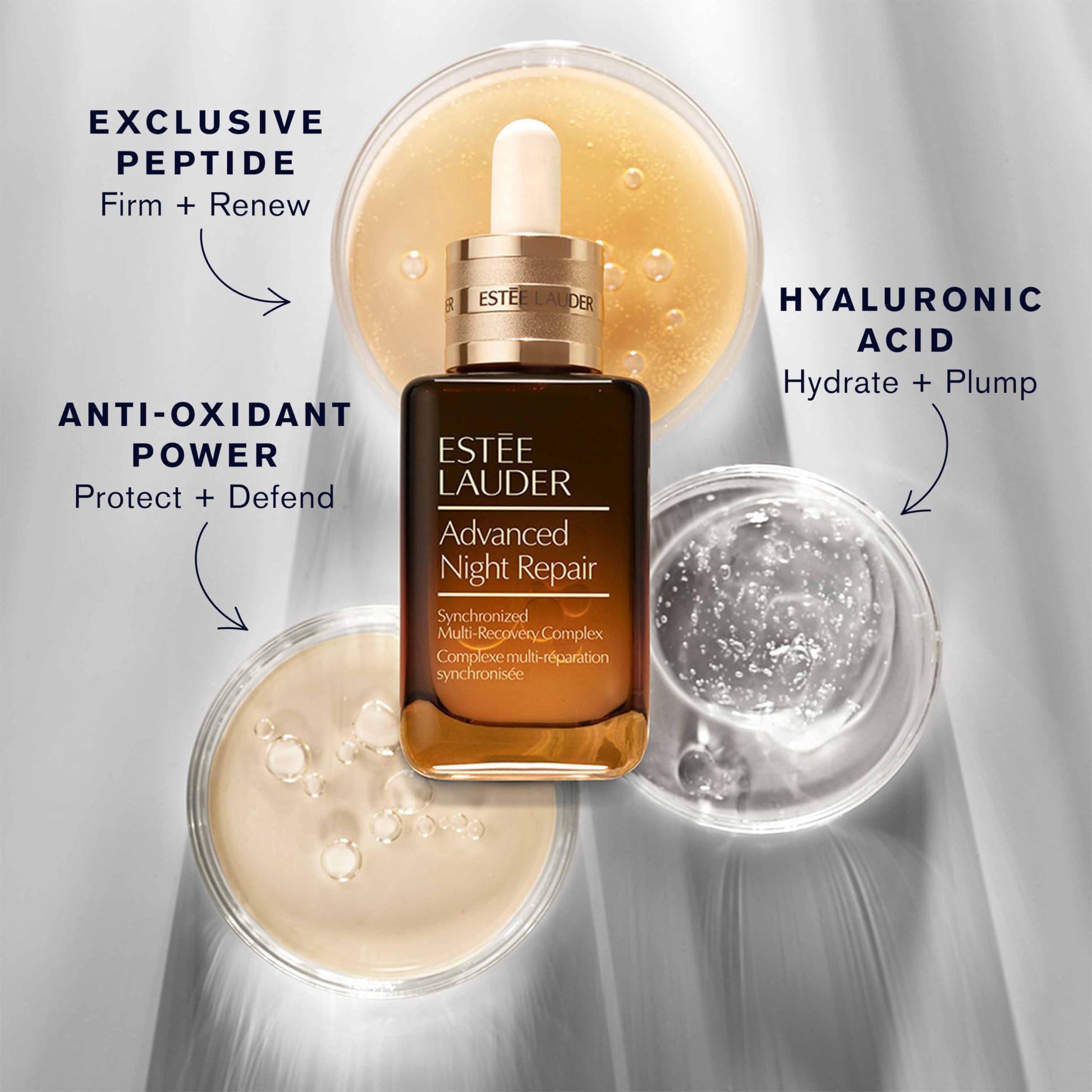 Estée Lauder Advanced Night Repair Face Serum Synchronized Multi-Recovery Complex with Hyaluronic Acid & Peptides| Anti Aging & Hydrating, 1 Fl Oz Estée Lauder buy supplements canada