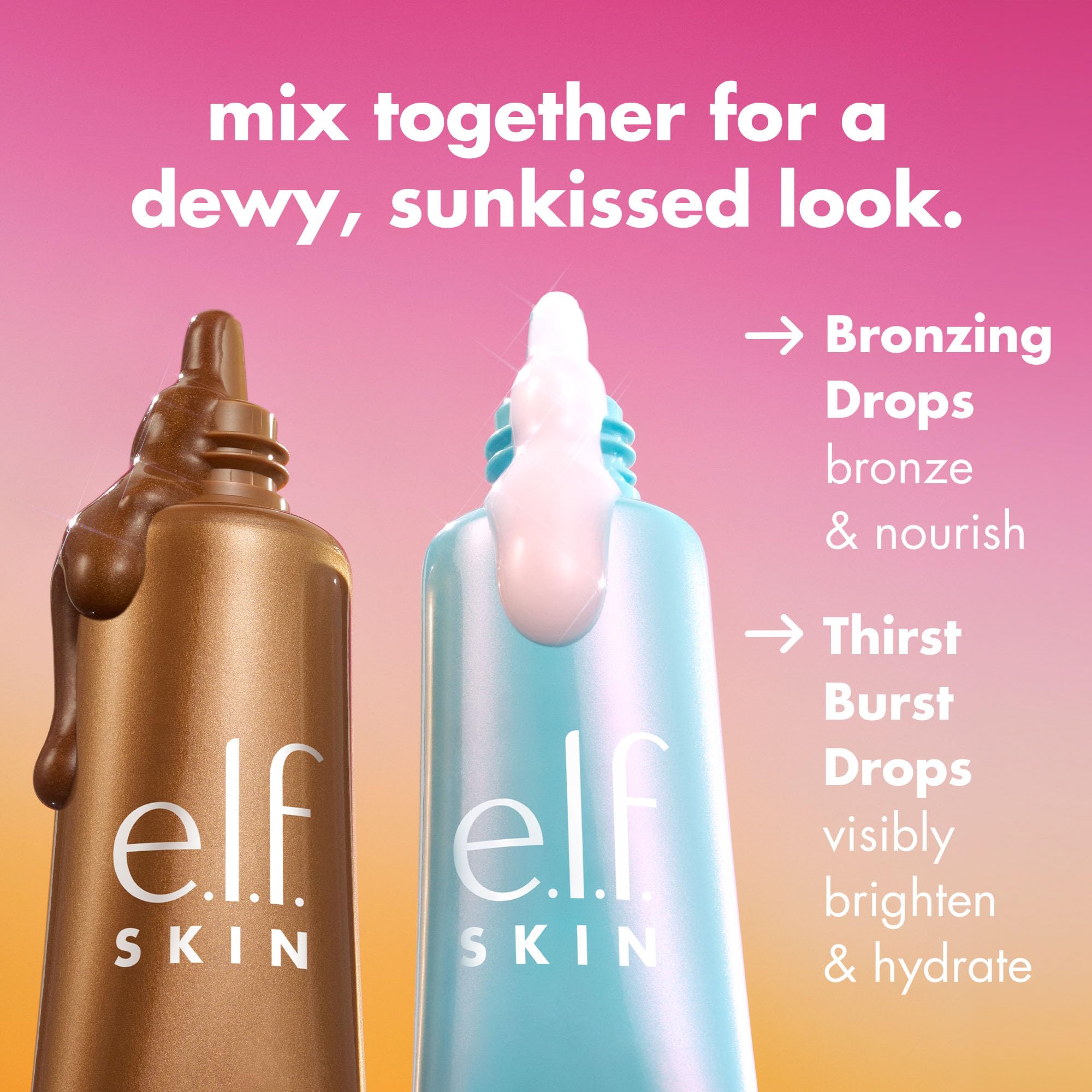 e.l.f. SKIN The Hottest Drops Duo, Holy Hydration! Thirst Burst & Bronzing Skincare Set, For A Dewy, Sun-Kissed Look, Vegan & Cruelty-Free e.l.f. buy supplements canada