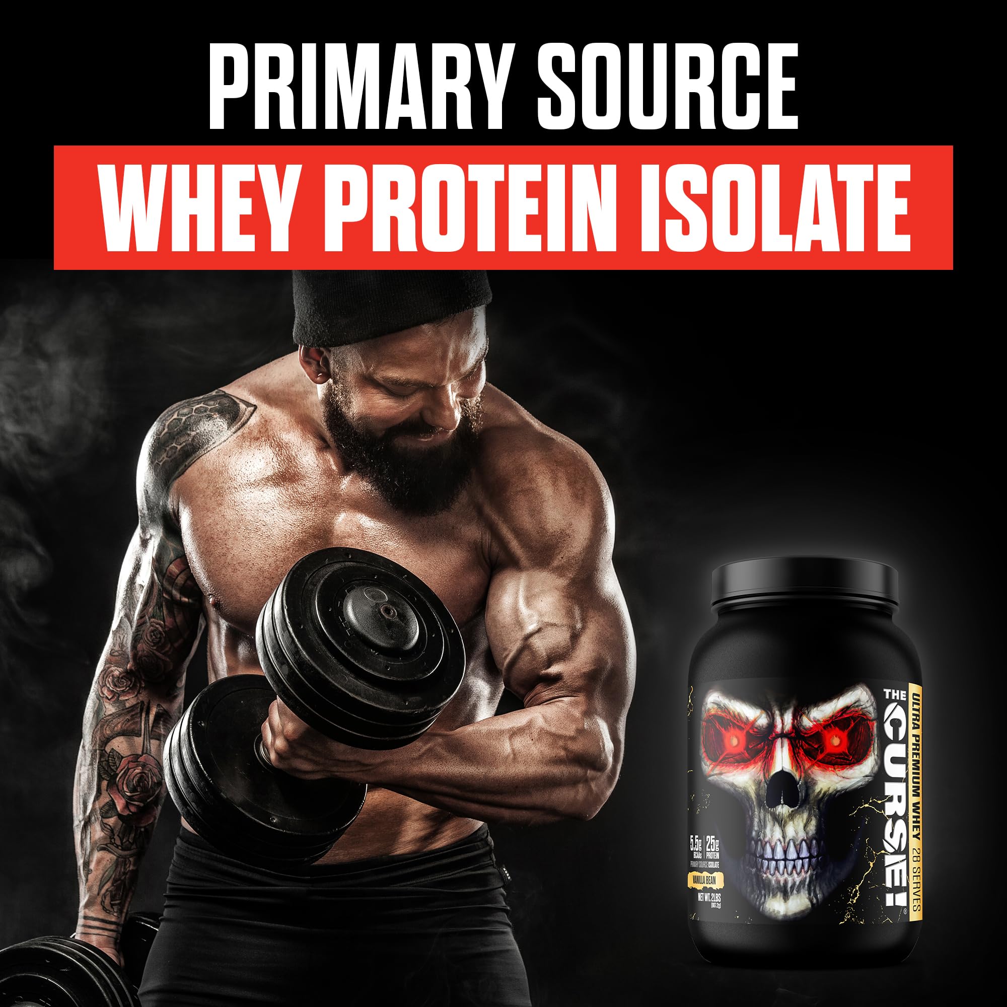 JNX SPORTS The Curse! Ultra Premium Whey Protein Powder Vanilla Bean 2lb | 25g Protein JNX SPORTS buy supplements canada