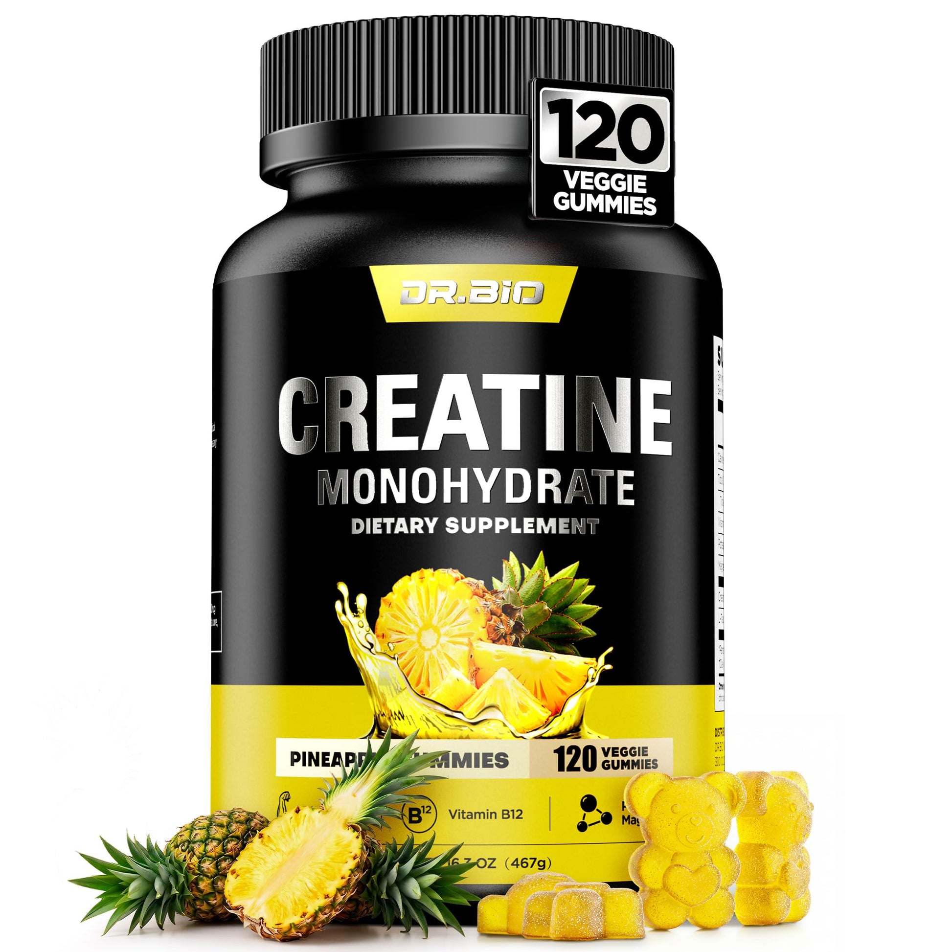 Instant Boost Creatine Monohydrate Gummies, Complex Formula with Real 5000mg Creatine, L-Taurine, B12, Mg & K, Pre-Workout Creatine for Women & Men to Support Energy DR.BIO buy supplements canada