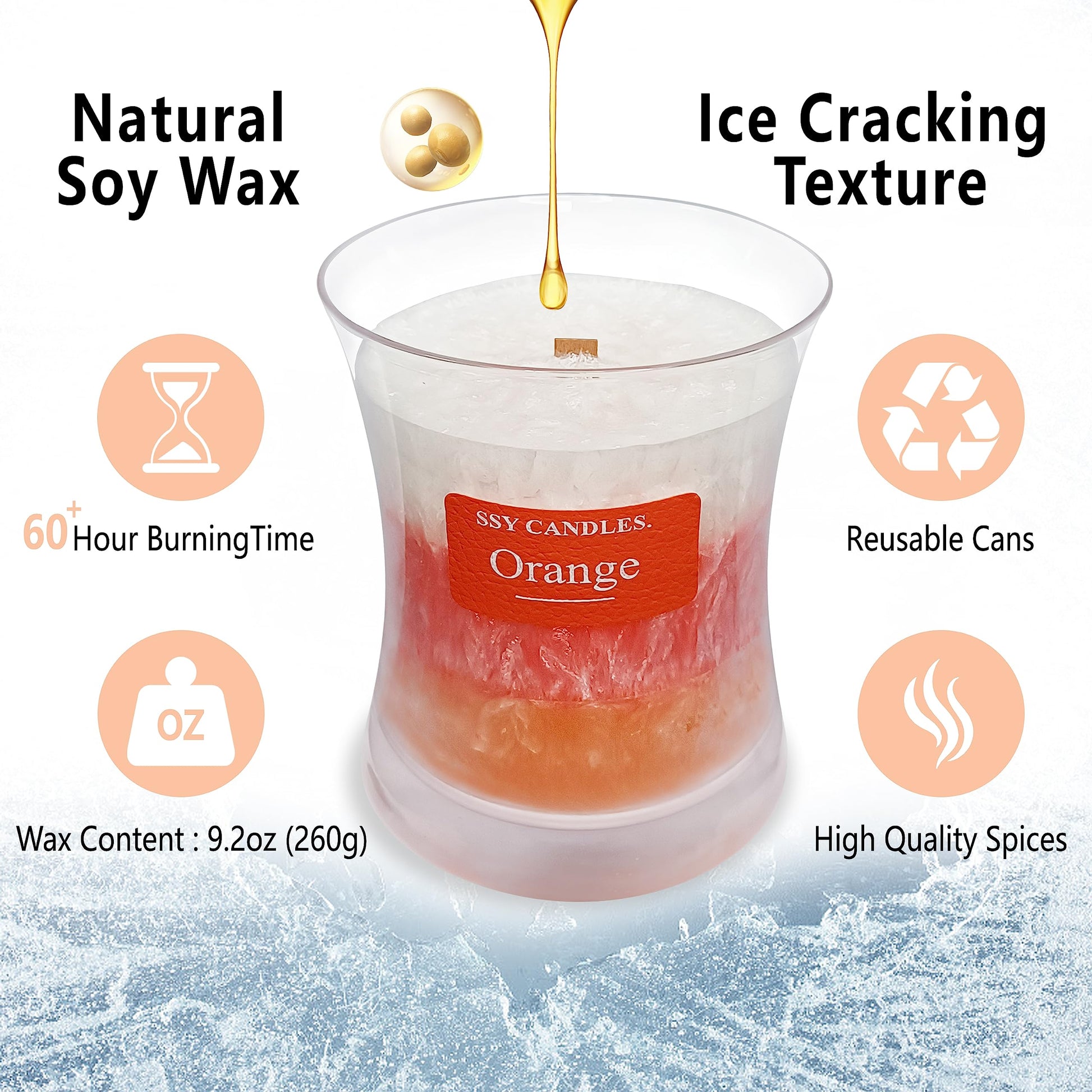 Citrus Jar Aromatherapy Candle Scented Candle Handmade Soy Candles Wood Candles Wick Fragrance SEUCRWAX buy supplements canada