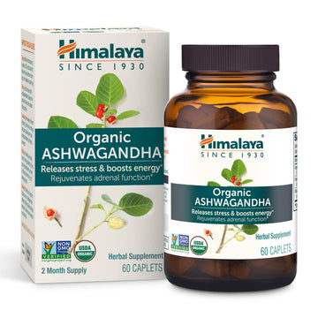 Himalaya Organic Ashwagandha Root - Adrenal Support, Stress Relief, Vegan, Non-GMO - 670 mg, 60 Caplets Himalaya buy supplements canada