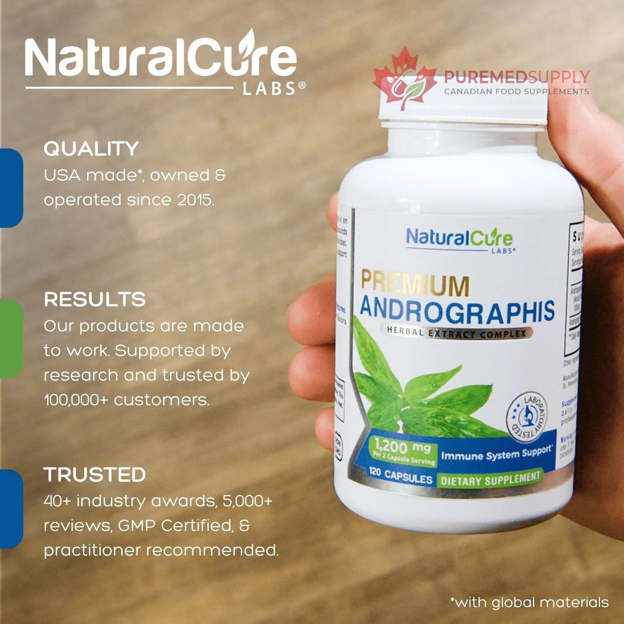 Extra Strength Stack: Monolaurin 800mg + Clean L-Lysine 600mg + Andrographis, Advanced Immune Support Routine Bundle Natural Cure Labs buy supplements canada