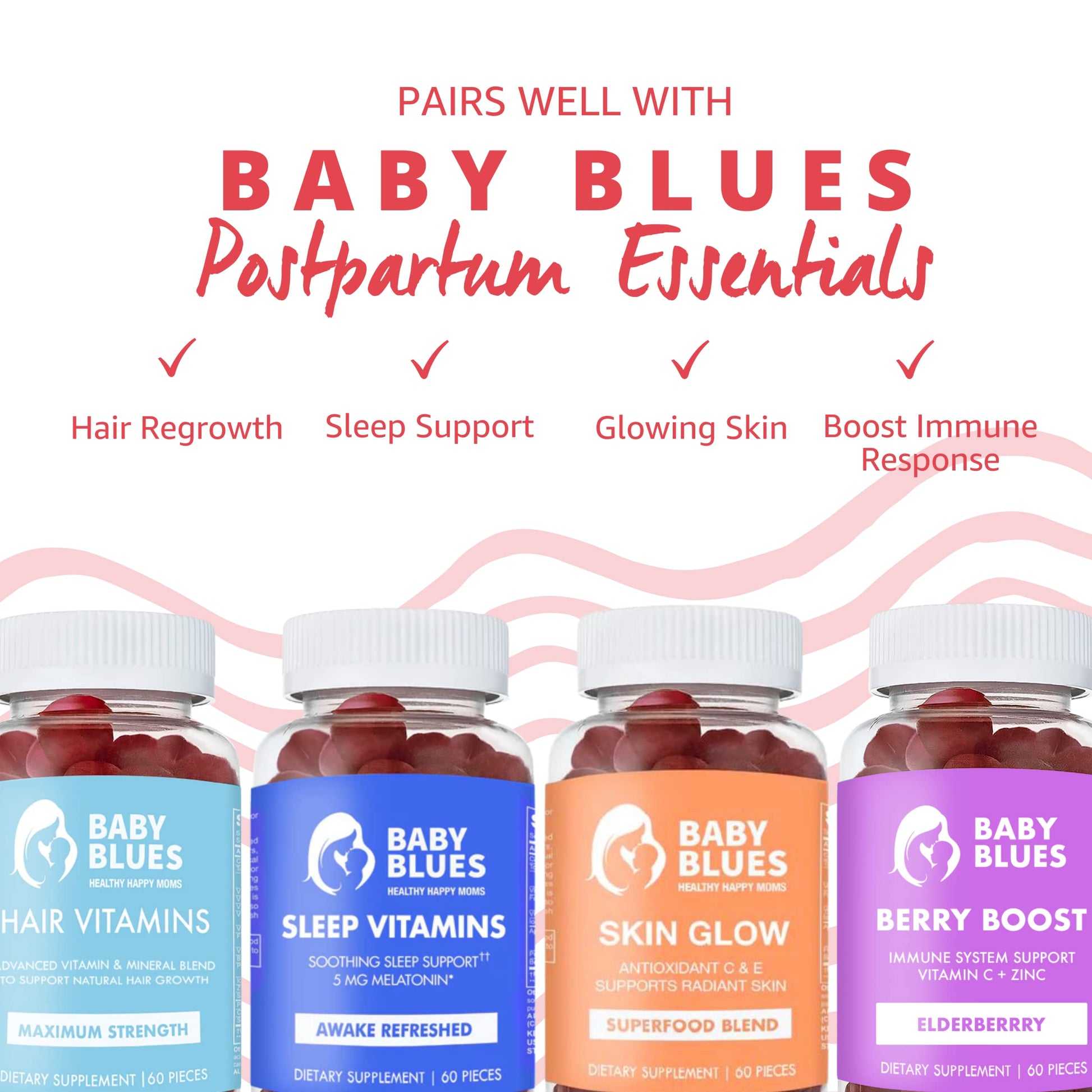 Baby Blues Apple Cider Vinegar Gummies - Vegan, Non-GMO & Gluten-Free, Postpartum Dietary Supplement Baby Blues buy supplements canada