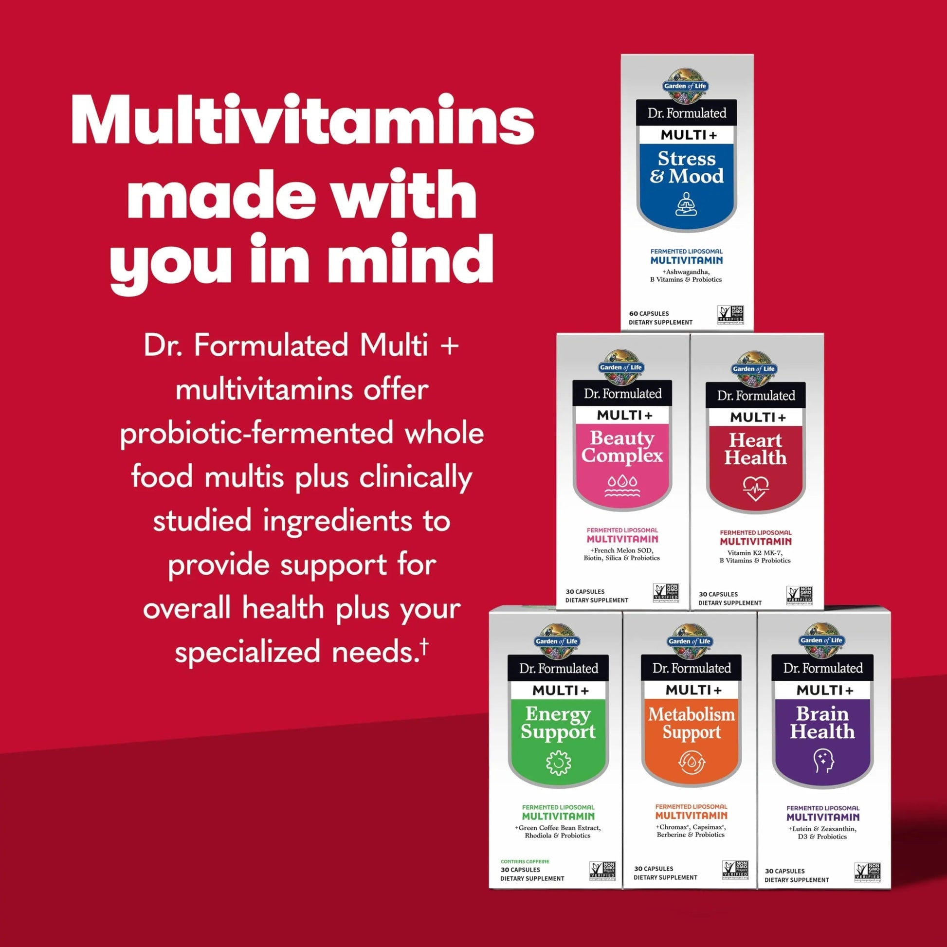 Garden of Life Dr. Formulated Multi+ Heart Health - Fermented Liposomal Multivitamin + Vitamin K2 MK-7, B Vitamins & Probiotics Garden of Life buy supplements canada