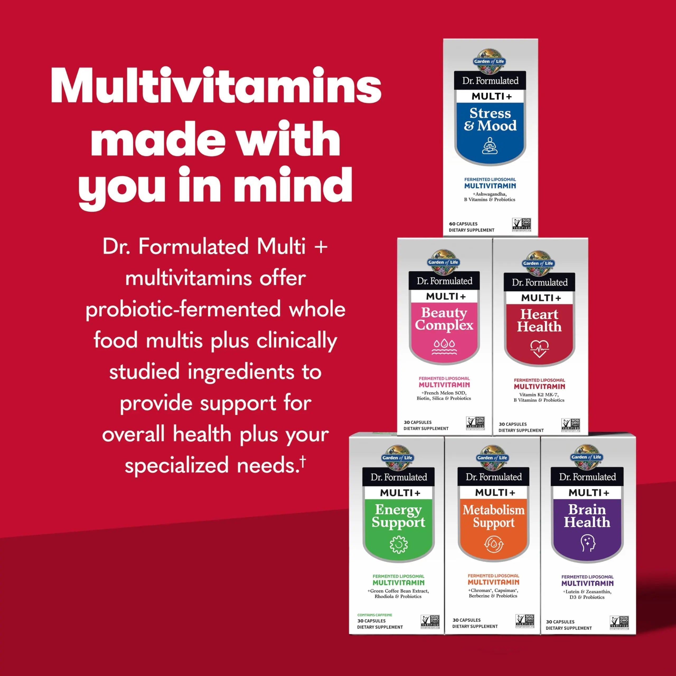 Garden of Life Dr. Formulated Multi+ Heart Health - Fermented Liposomal Multivitamin + Vitamin K2 MK-7, B Vitamins & Probiotics Garden of Life buy supplements canada