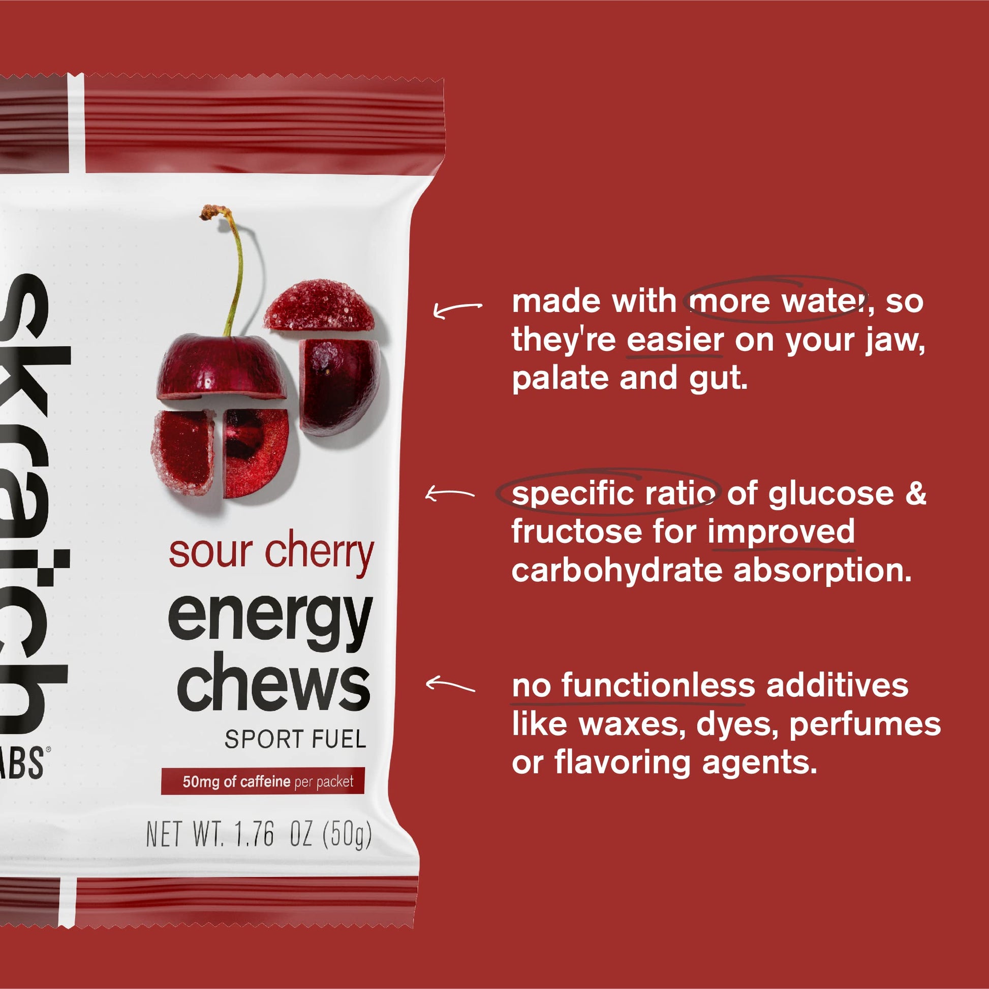 Skratch Labs Sport Energy Chews, Sour Cherry with Caffeine (10 Pack) Skratch Labs buy supplements canada