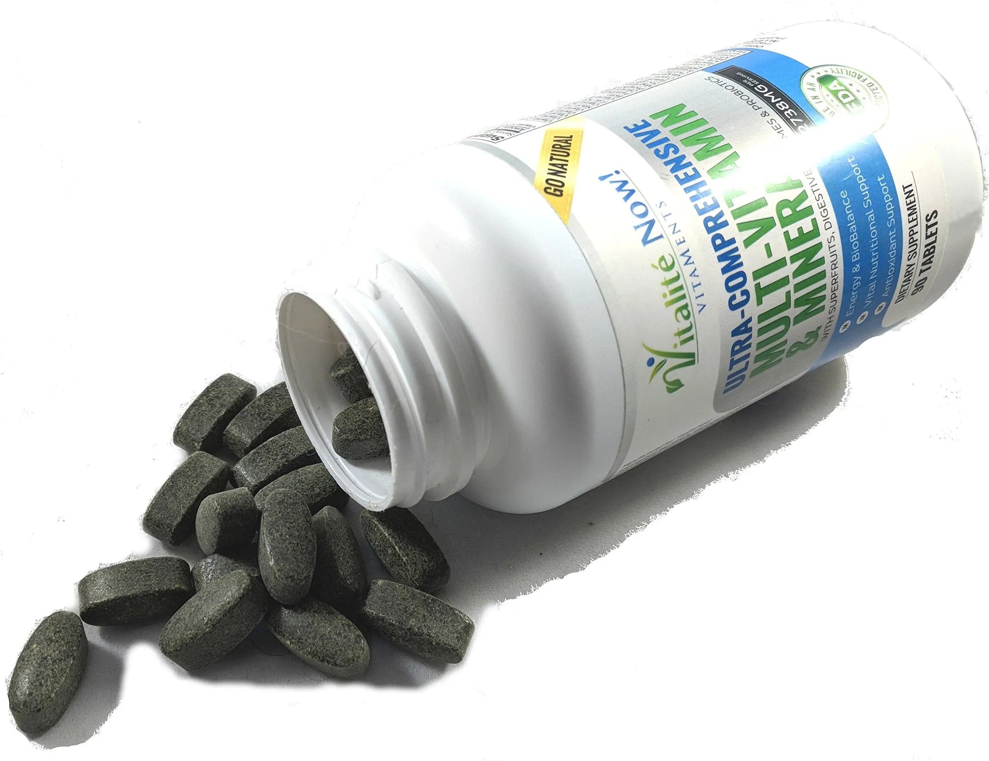 Vegan Whole Food Multivitamin & Mineral - Vitamins A B1 B2 B6 B12 C D3 E & 110 Super Foods, Herbs, Greens & Reds Vitalité Now! buy supplements canada