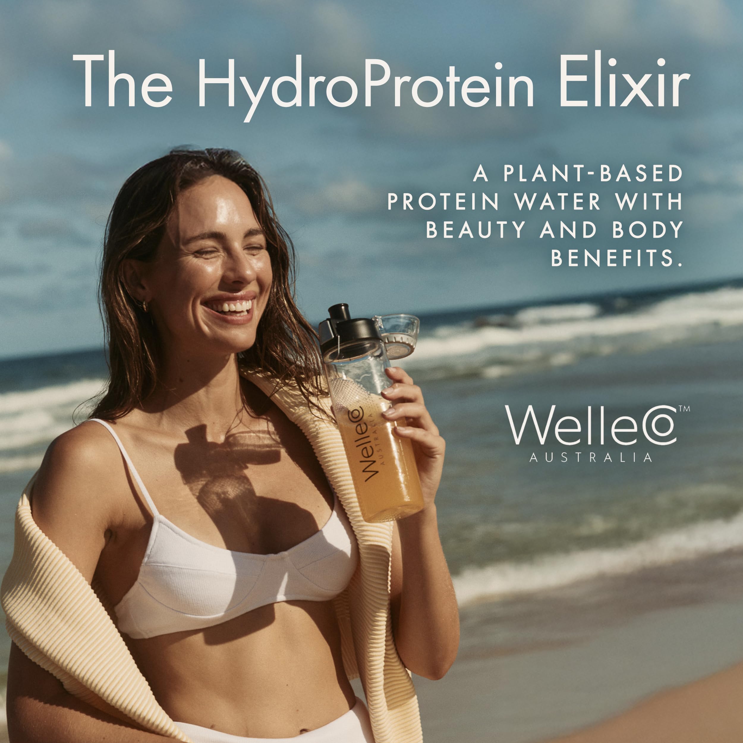 WelleCo HydroProtein Elixir, Potassium Electrolyte Powder with 15g Vegan Protein for Energy, Healthy Hair, Skin & Nails, Easy to Digest Powdered Electrolytes, Passionfruit, 9.5oz Jar WelleCo buy supplements canada