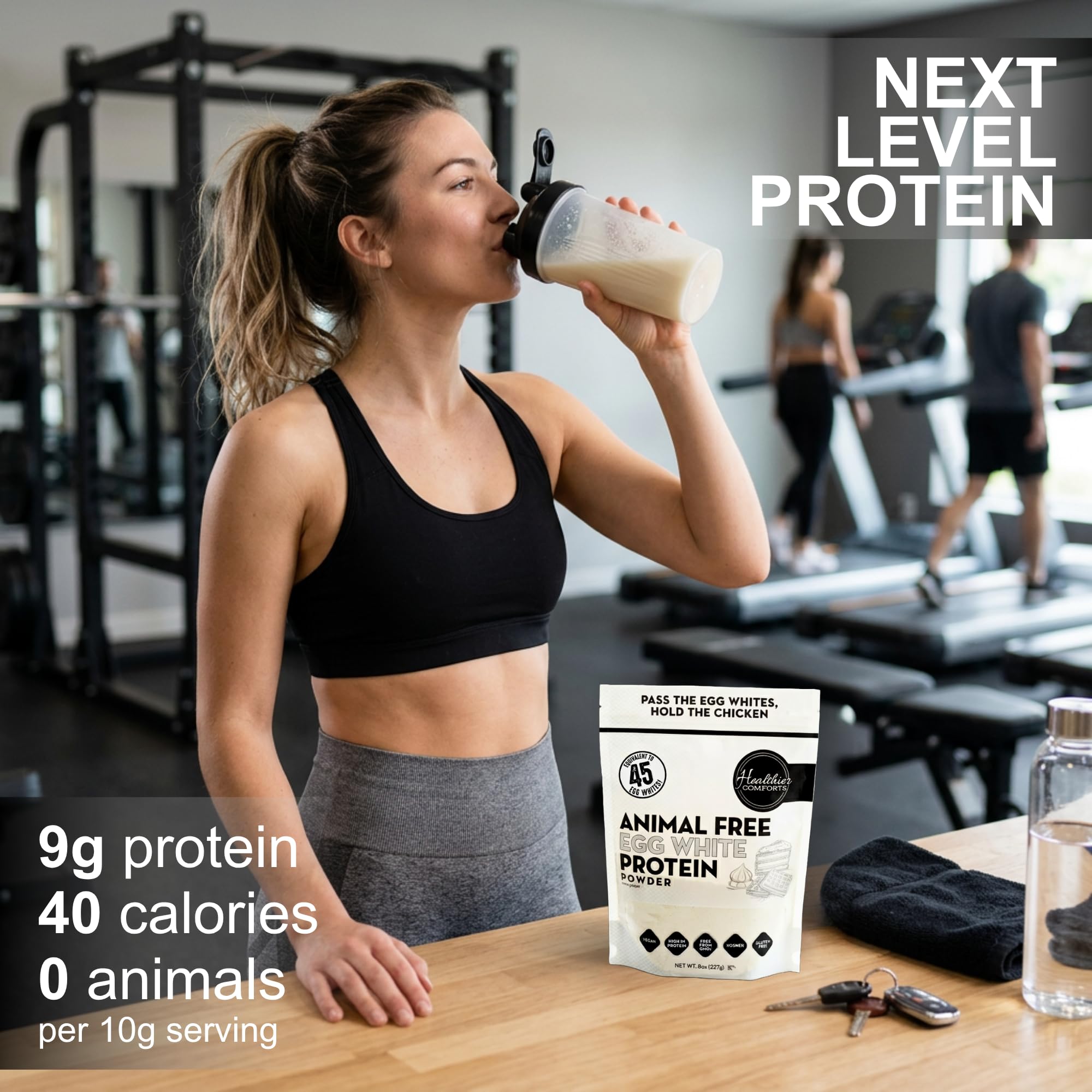 Healthier Comforts Animal-Free Egg White Protein Powder | Make Vegan Egg Omelets, Angel Food Cake, Meringue, Protein Shakes | Whips and Binds Just Like Traditional Egg Whites (8 oz) Healthier Comforts buy supplements canada