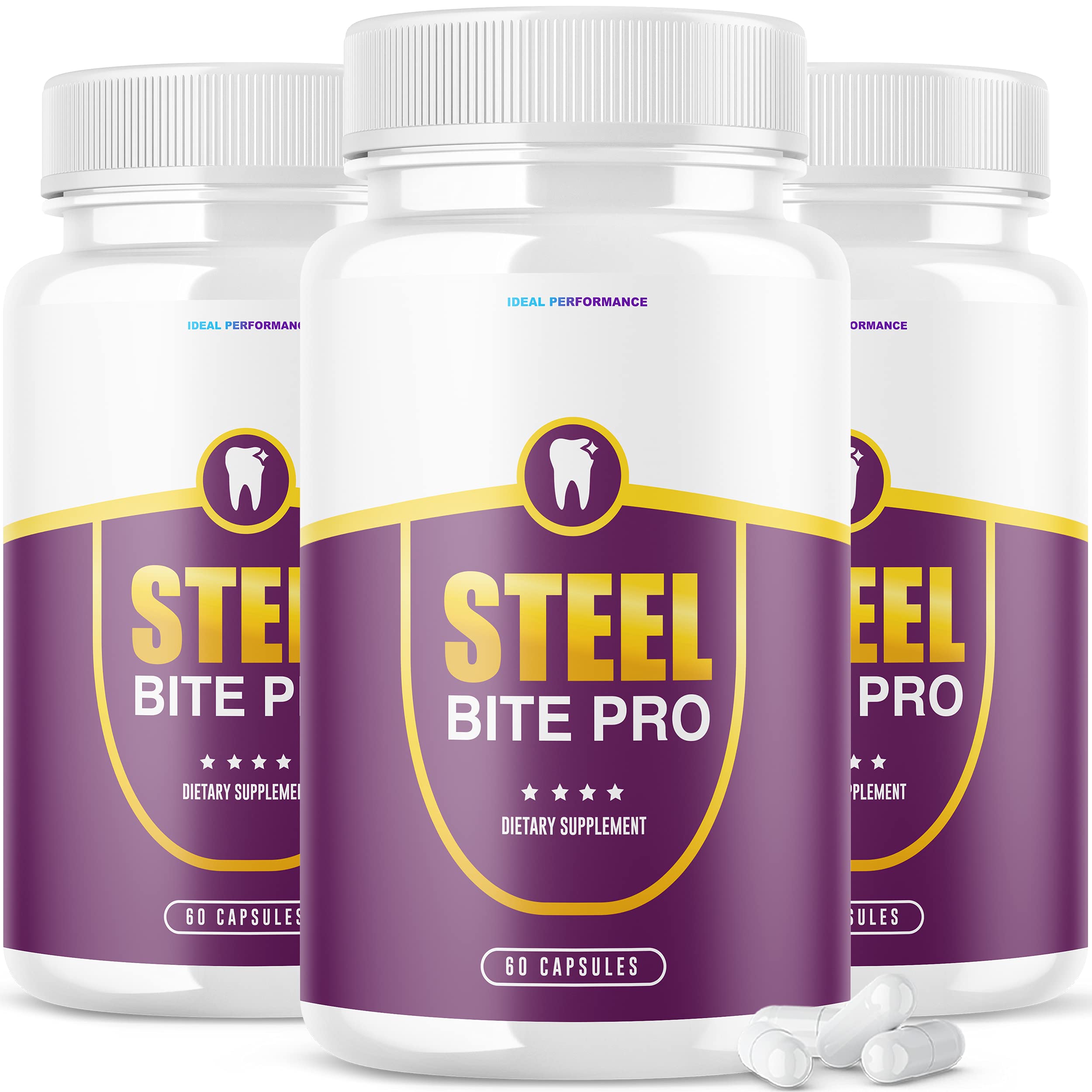 IDEAL PERFORMANCE (3 Pack) Steel Bite Pro Teeth Supplement for Teeth and Gum Repair IDEAL PERFORMANCE buy supplements canada