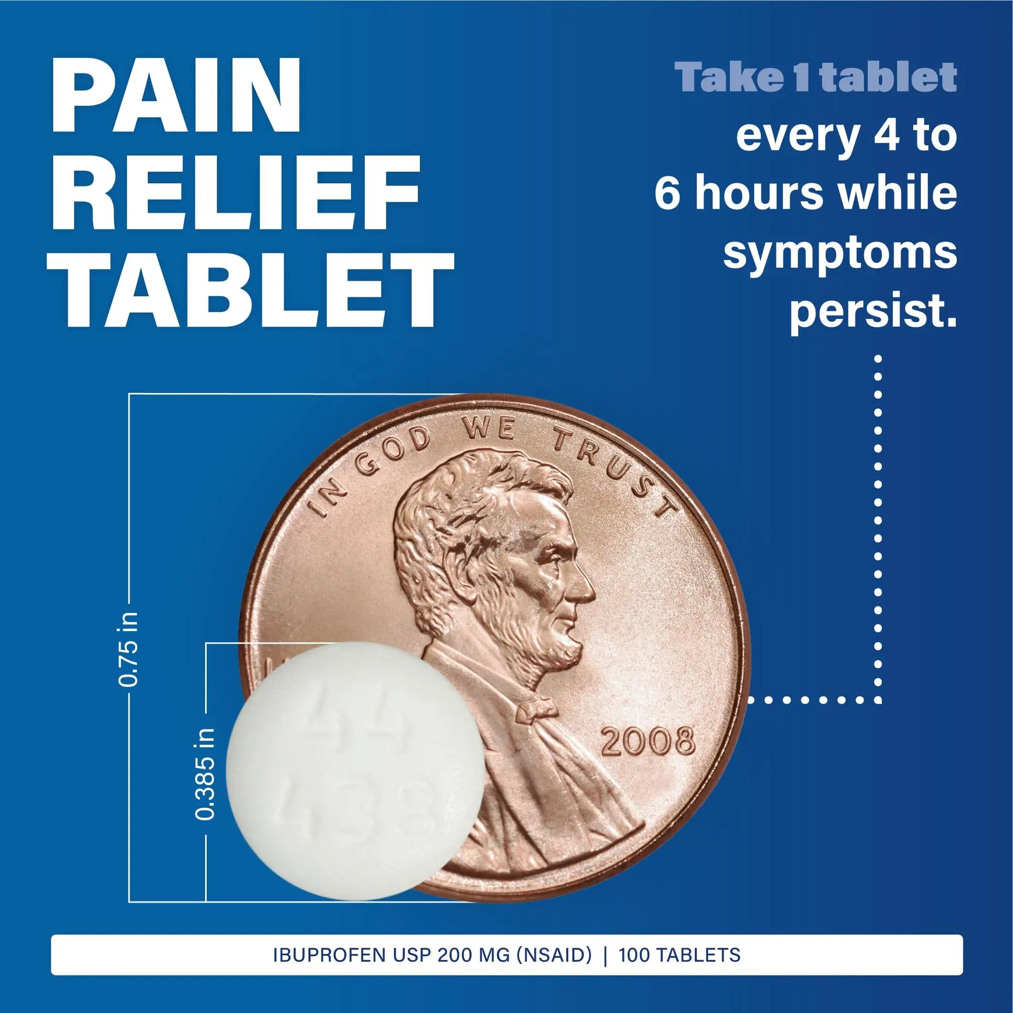 MAJOR Dye-Free Ibuprofen Tablets 200 mg - Helps Temporarily Reduce Fevers - Offers Pain Relief - 100 Tablets (1-Pack) MAJOR buy supplements canada