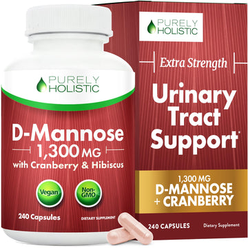 D Mannose with Cranberry | Drug-Free Urinary Tract Health Support | Evidence-Based DMannose 1300mg for Urinary & Bladder Health for Women | D Mannose Supplements for Women & Men | Non-GMO | 240 Ct Purely Holistic buy supplements canada