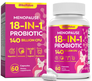 Menopause Supplements for Women, 140 Billion CFU Probiotics, 18-in-1 Menopause Relief with Magnesium, Black Cohosh, Inositol, Hormone Harmony for Women, Night Sweats, Mood Swings, Immunity - 60 Caps BIKAYALUE buy supplements canada