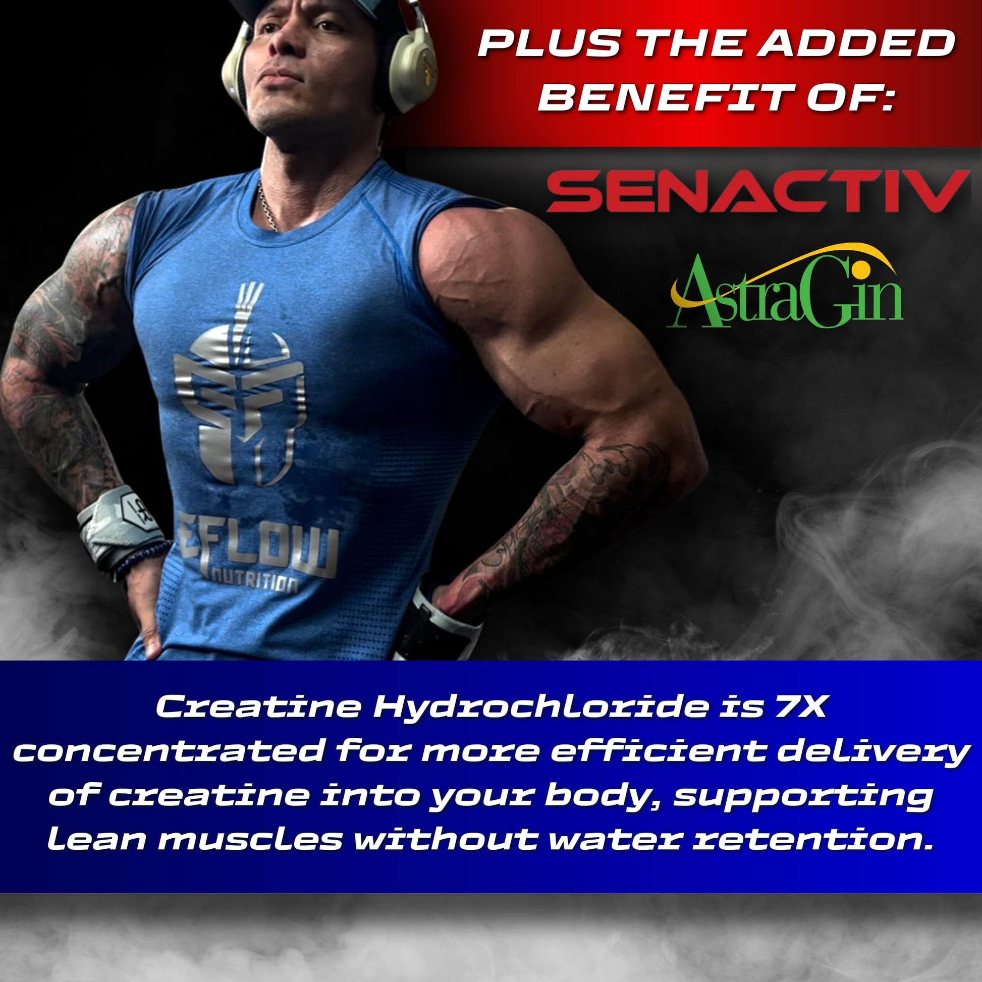 eFlow Creatine Capsules, HCL Creatine Pills - Creatine Supplement for Men & Women, Muscle Builder, Endurance, Strength, with AstraGin and Senactiv (1500mg, 90 Capsules) eFlow Nutrition buy supplements canada