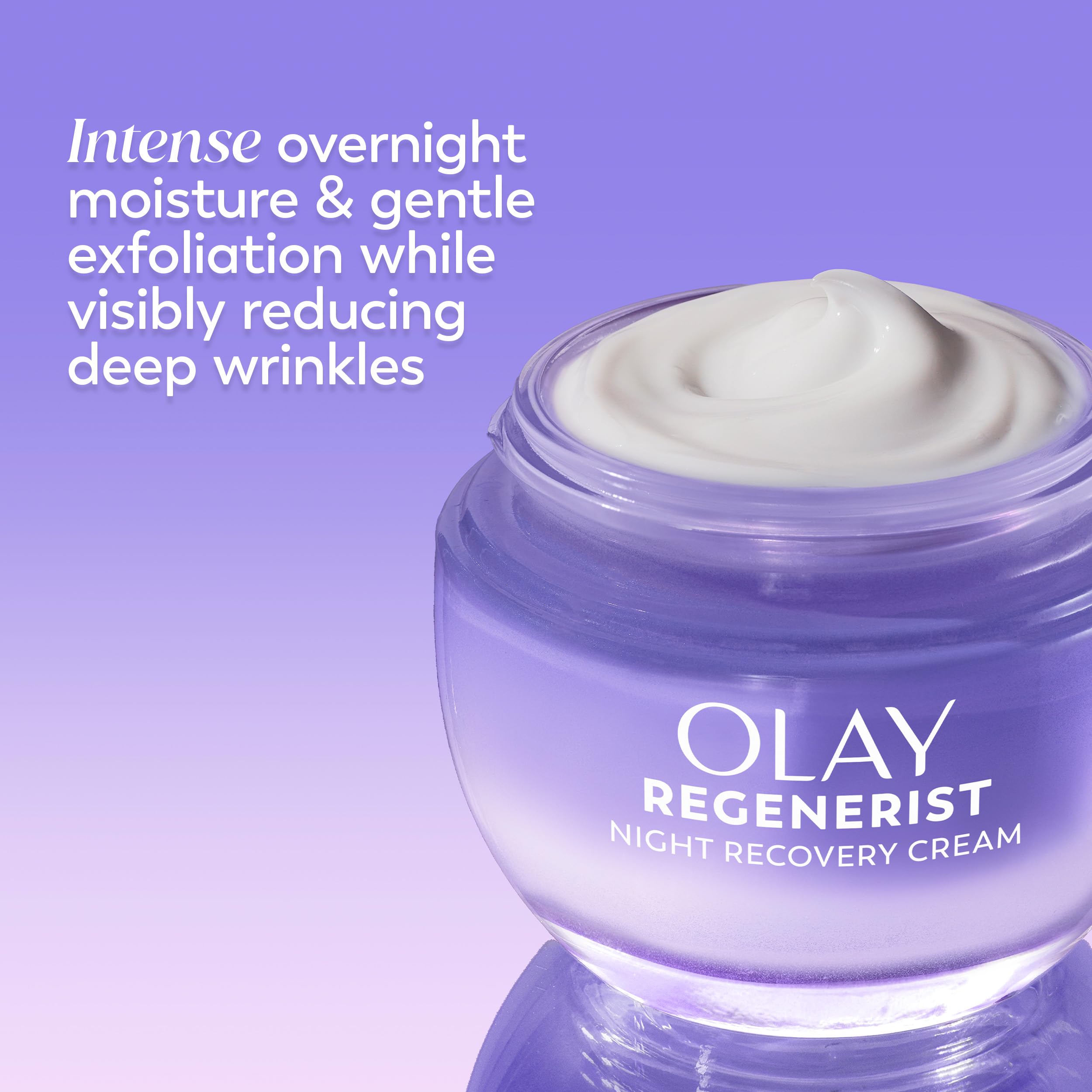 Olay Night Cream for Face, Anti-Aging Face Moisturizer for Women - Fragrance-Free Skin Care, Anti-Wrinkle, Exfoliate, Smooths Texture Olay buy supplements canada
