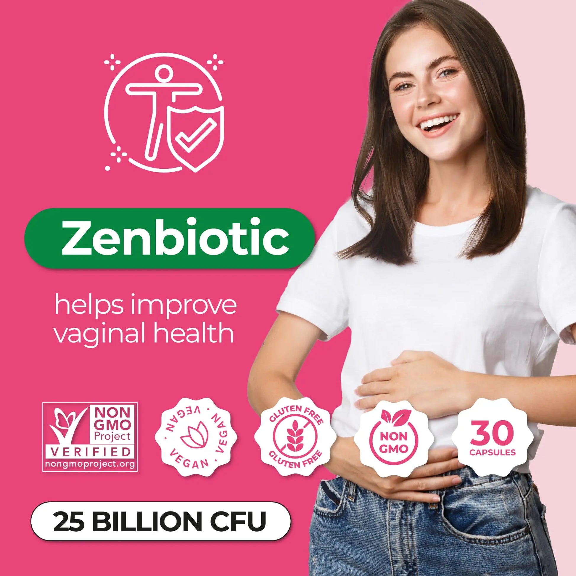 ZENZSUAL Zenbiotic Probiotics Support for Women – 25 Billion CFU, Vaginal Health & pH Balance Support, Odor & Yeast Control, Gut & Digestive Health, Urinary Comfort, Hormone Balance, 30 Vegan Capsules ZENZSUAL buy supplements canada