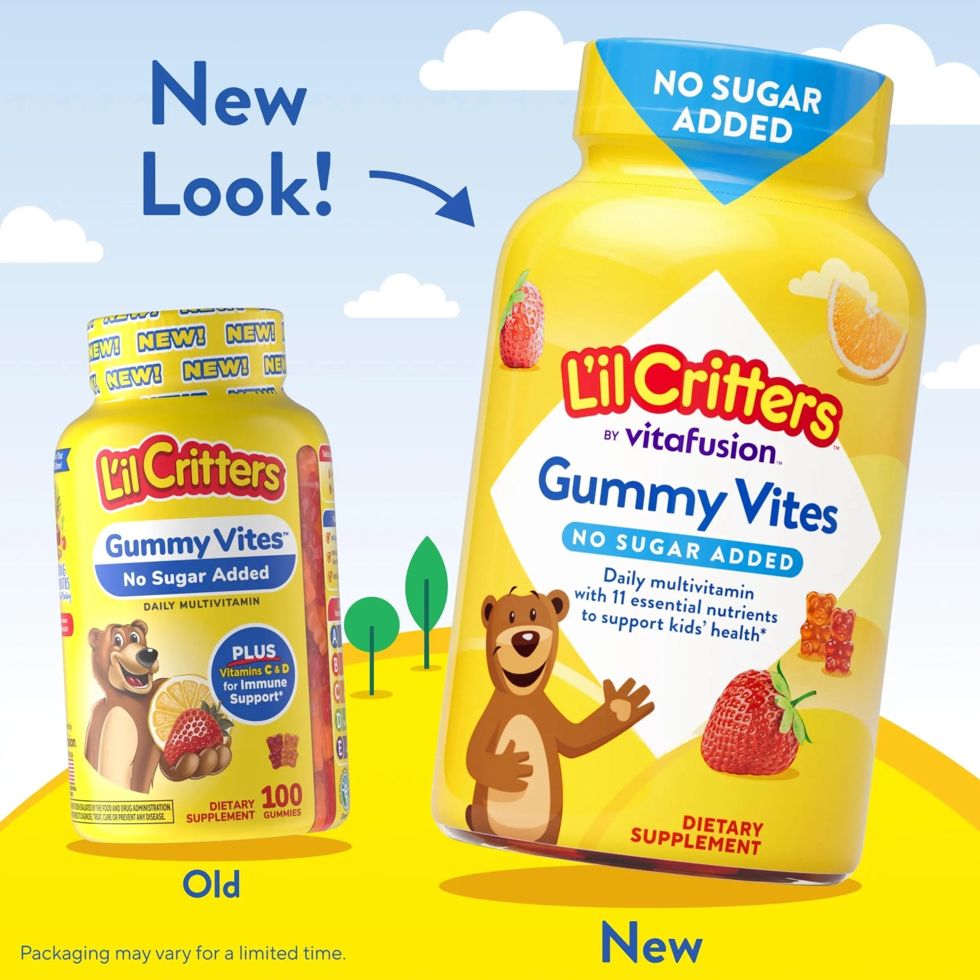 L’il Critters Gummy Vites No Sugar Added Daily Gummy Multivitamin for Ages 2+ Toddlers & Kids, Vitamin C, D3 for Immune Lil Critters buy supplements canada