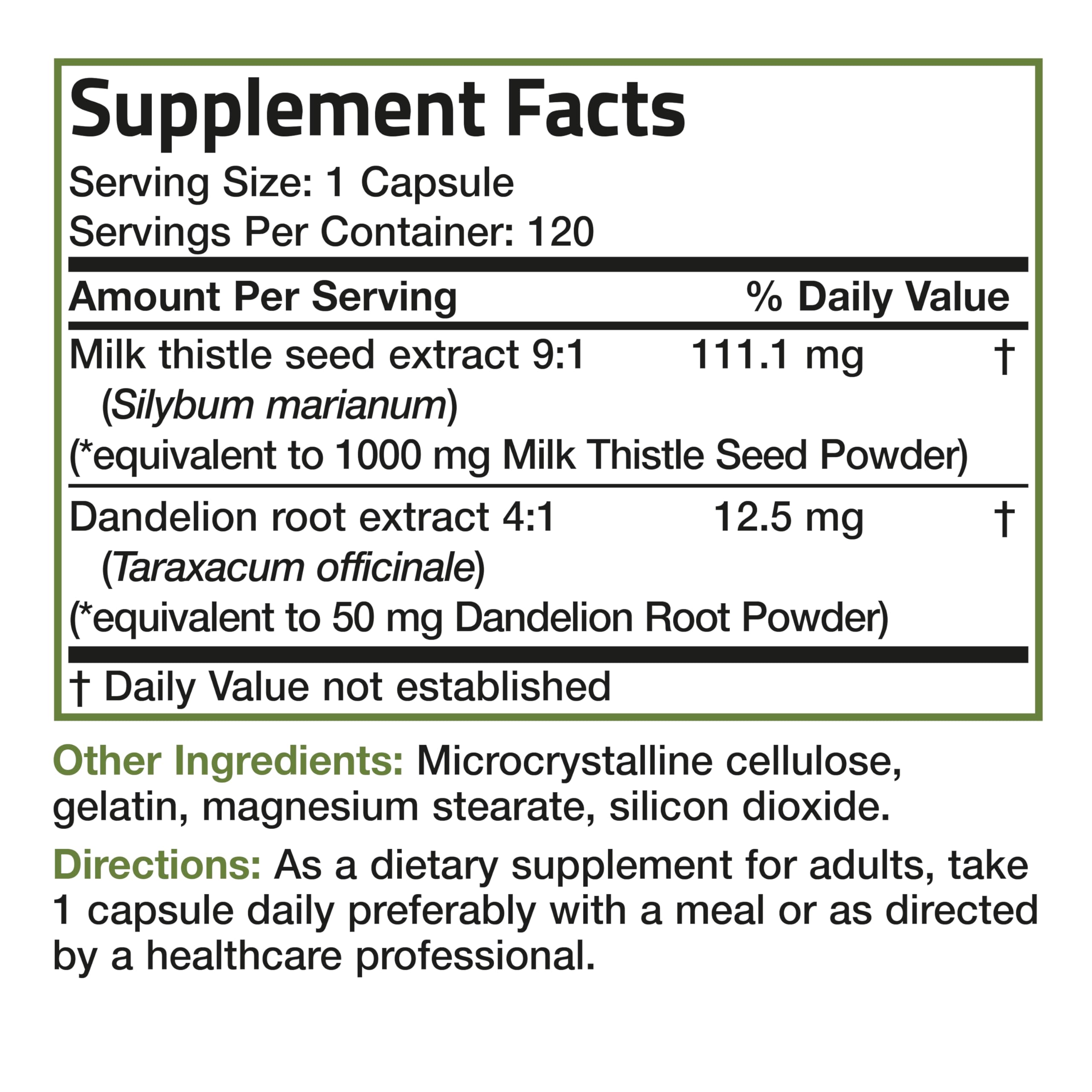 Bronson Milk Thistle Silymarin Marianum & Dandelion Root Liver Health Support Bronson buy supplements canada