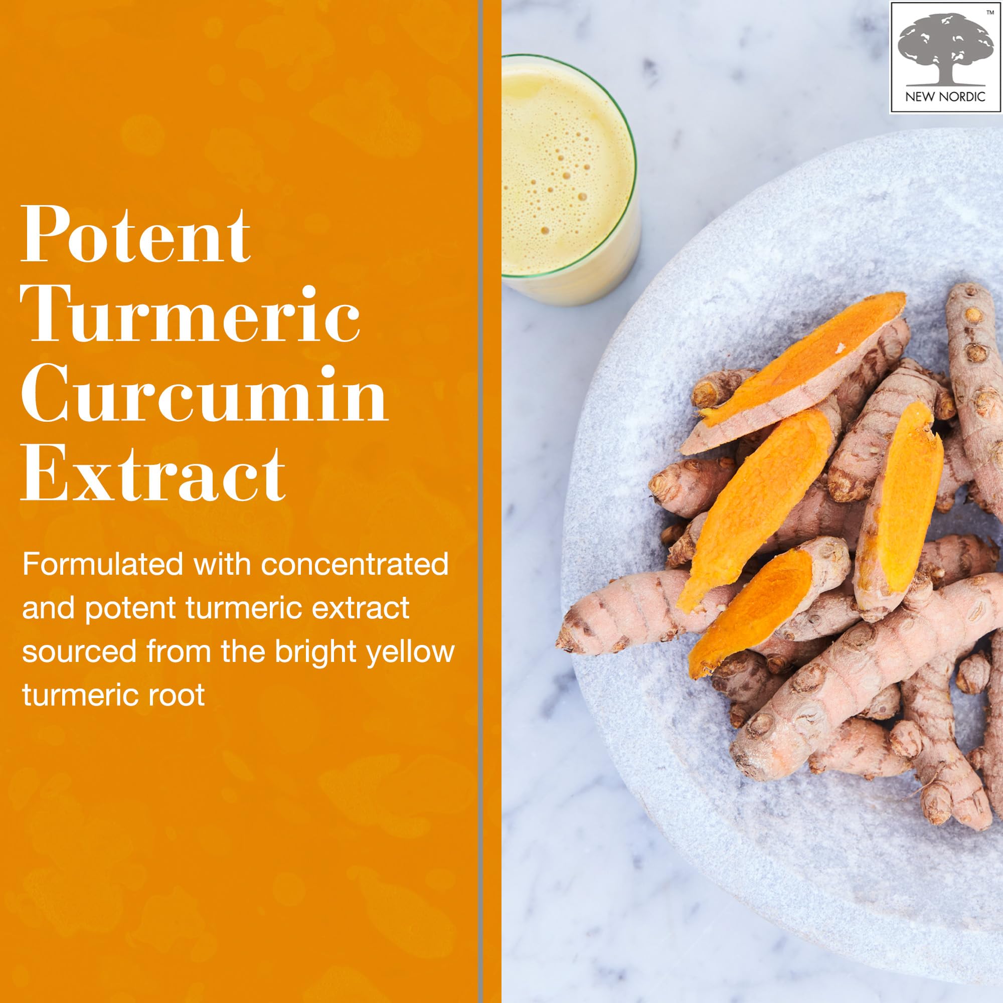 NEW NORDIC Turmeric Curcumin Gummies, Sugar Free, 300 mg Turmeric Supplement for Men and Women, Supports Normally Functioning Joints, Knees, Shoulders, Mango Orange, 60 Count NEW NORDIC buy supplements canada