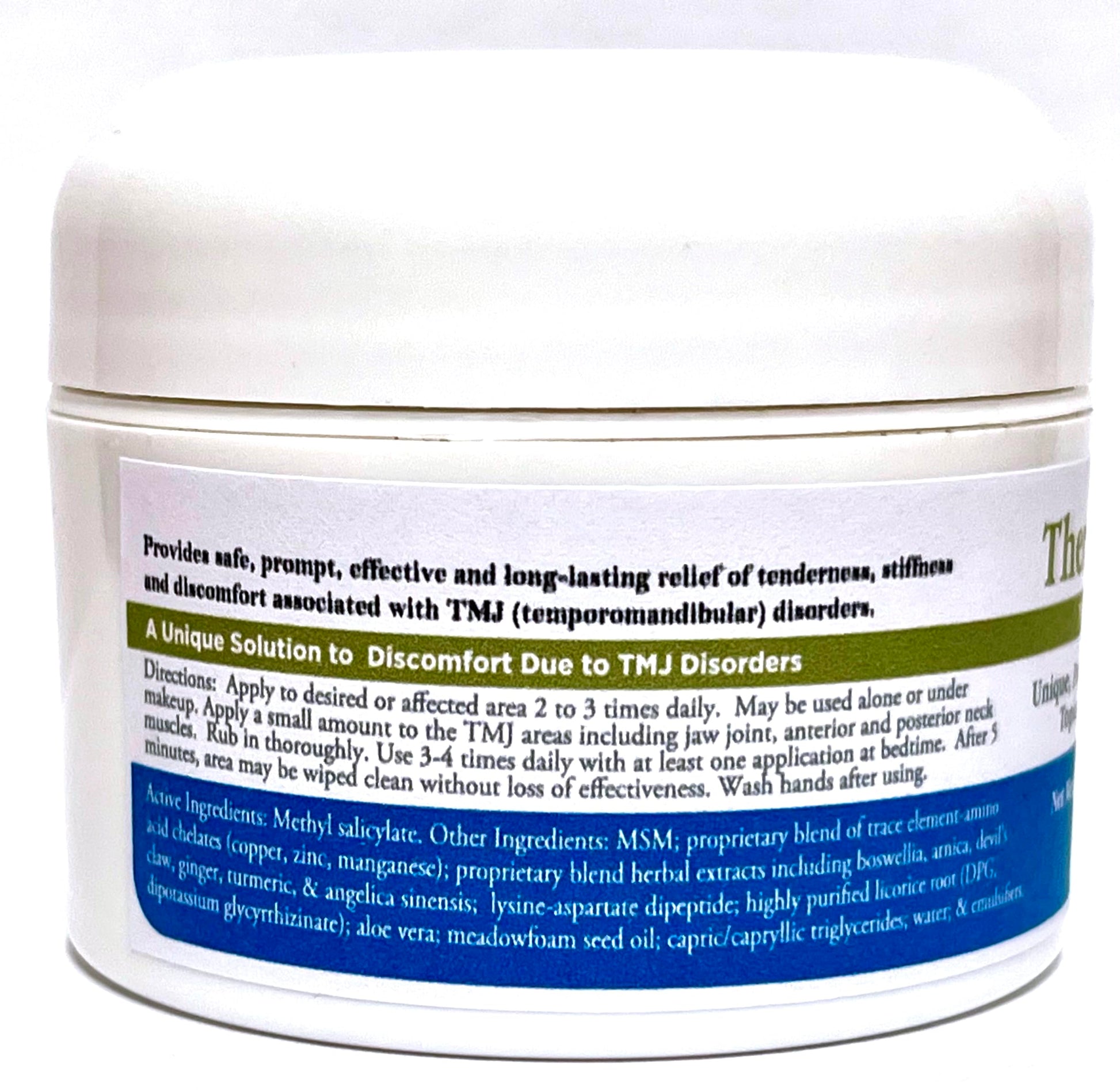 Theraflex RX® TMJ Cream (Doctor Formulated). This is a Patented Topical Cream which Provides Masseter Muscle and temporomandibular Joint Relief (TMJ) Theraflex RX buy supplements canada