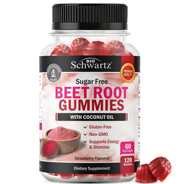 Sugar Free Beet Root Gummies - Nitric Oxide Gummies Infused with Coconut Oil for Highest Absorption - Supports Energy & Whole Body Health BioSchwartz buy supplements canada