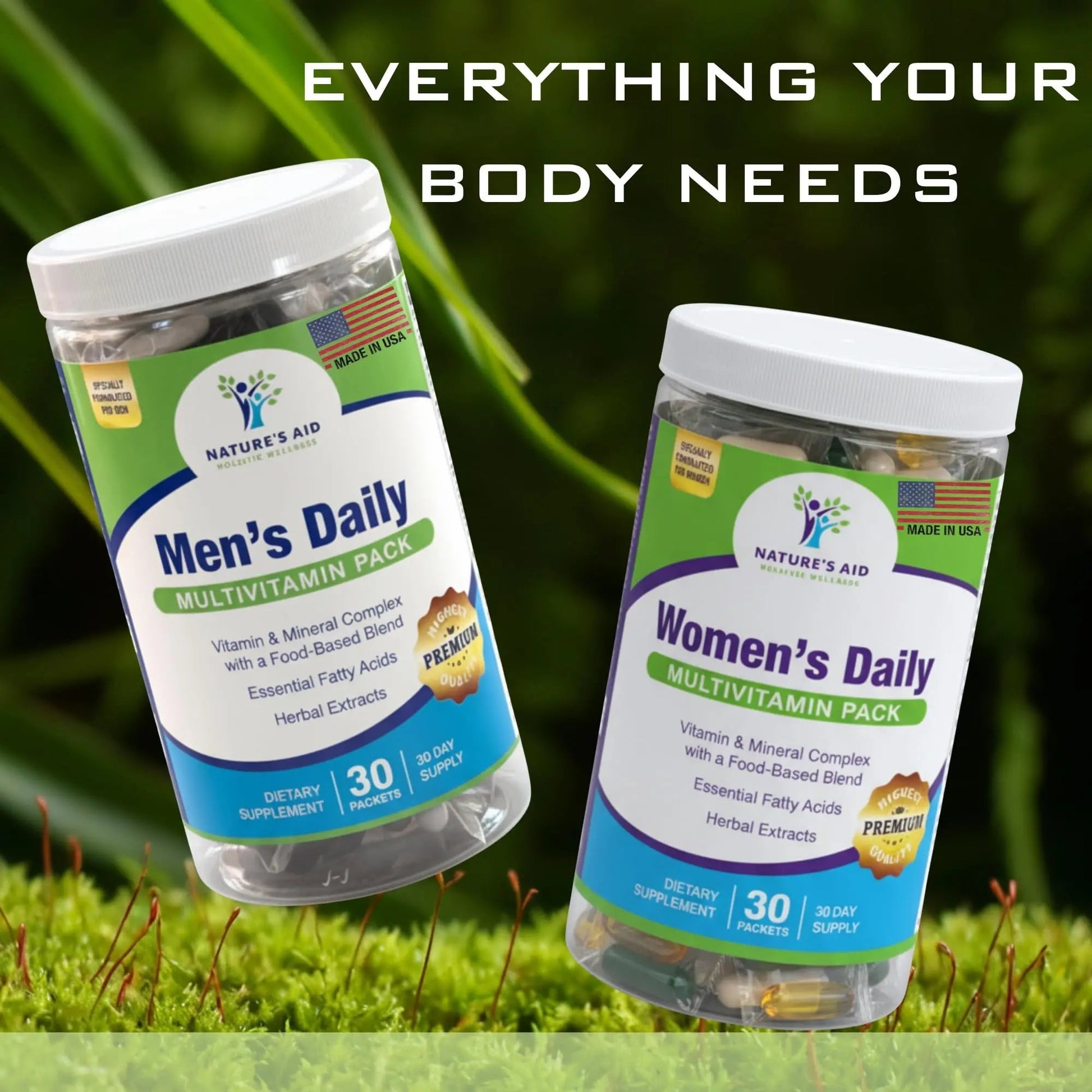 Nature’s Aid Women’s 7-30 Daily Multivitamin Packs for Energy, Focus & Performance Support | Natural Complete Vitamin Nature's Aid Holistic Wellness buy supplements canada