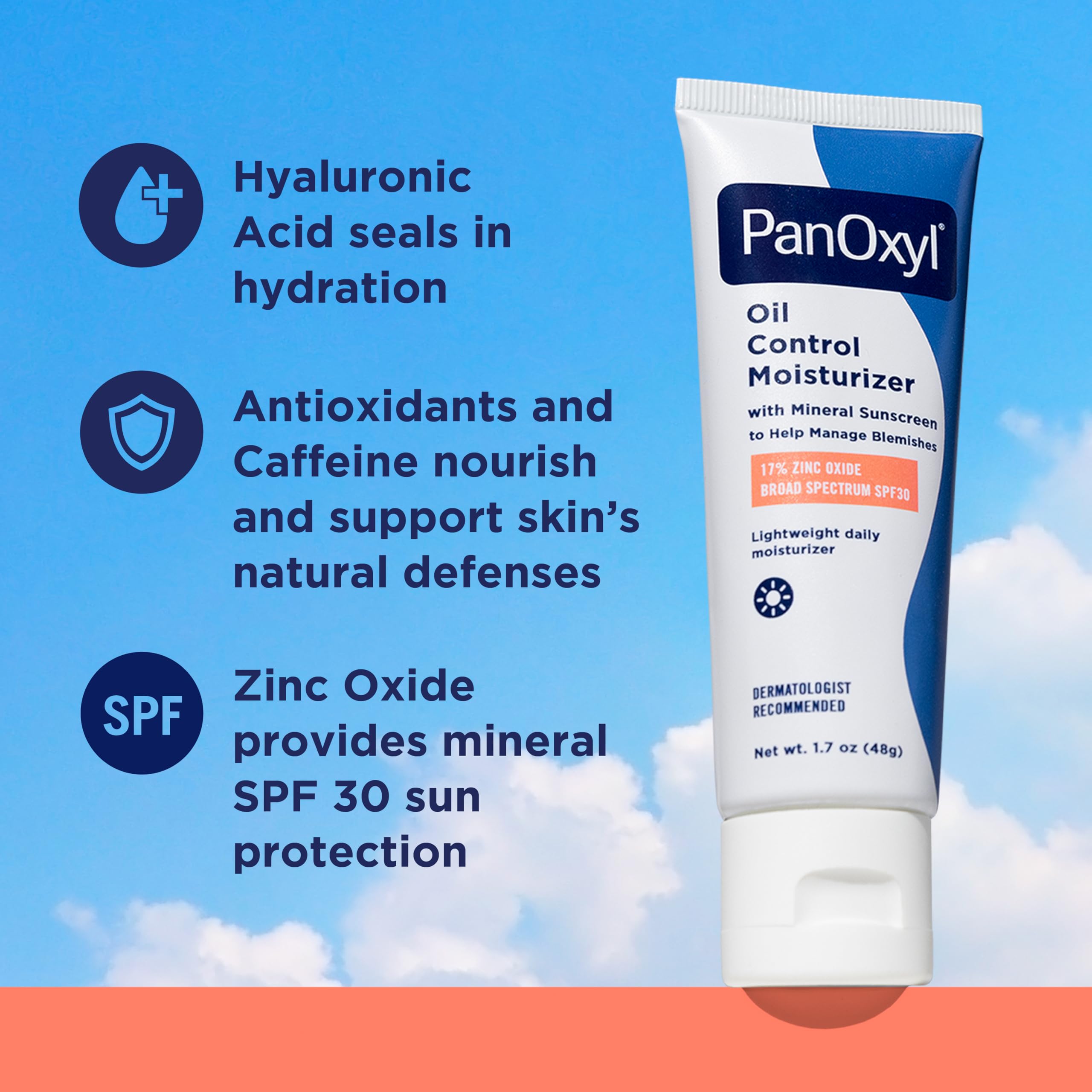 PanOxyl AM Oil Control Moisturizer, NEW Sheer Formula, Absorbs Excess Oil and Reduces Shine, with Mineral Sunscreen for Acne Prone and Oily Skin - SPF 30-1.7 oz PanOxyl buy supplements canada