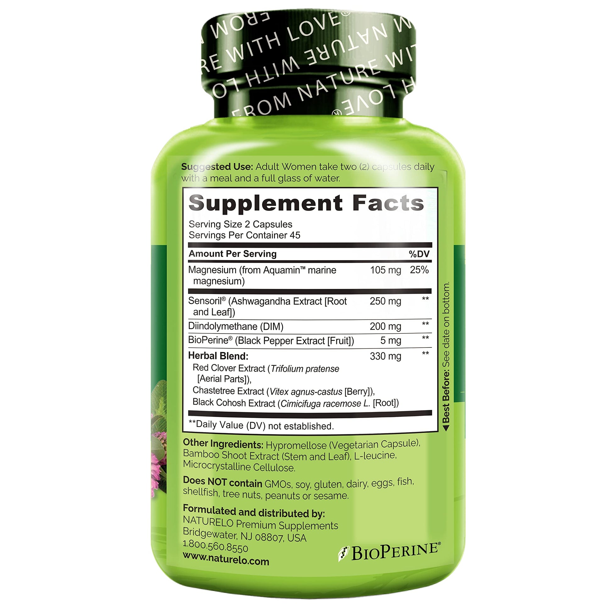 NATURELO Menopause Supplements for Women, Herbal Blend with Black Cohosh for Menopause Hot Flashes Advanced Estrogen Multi-Symptom Formula 90 Capsules NATURELO buy supplements canada