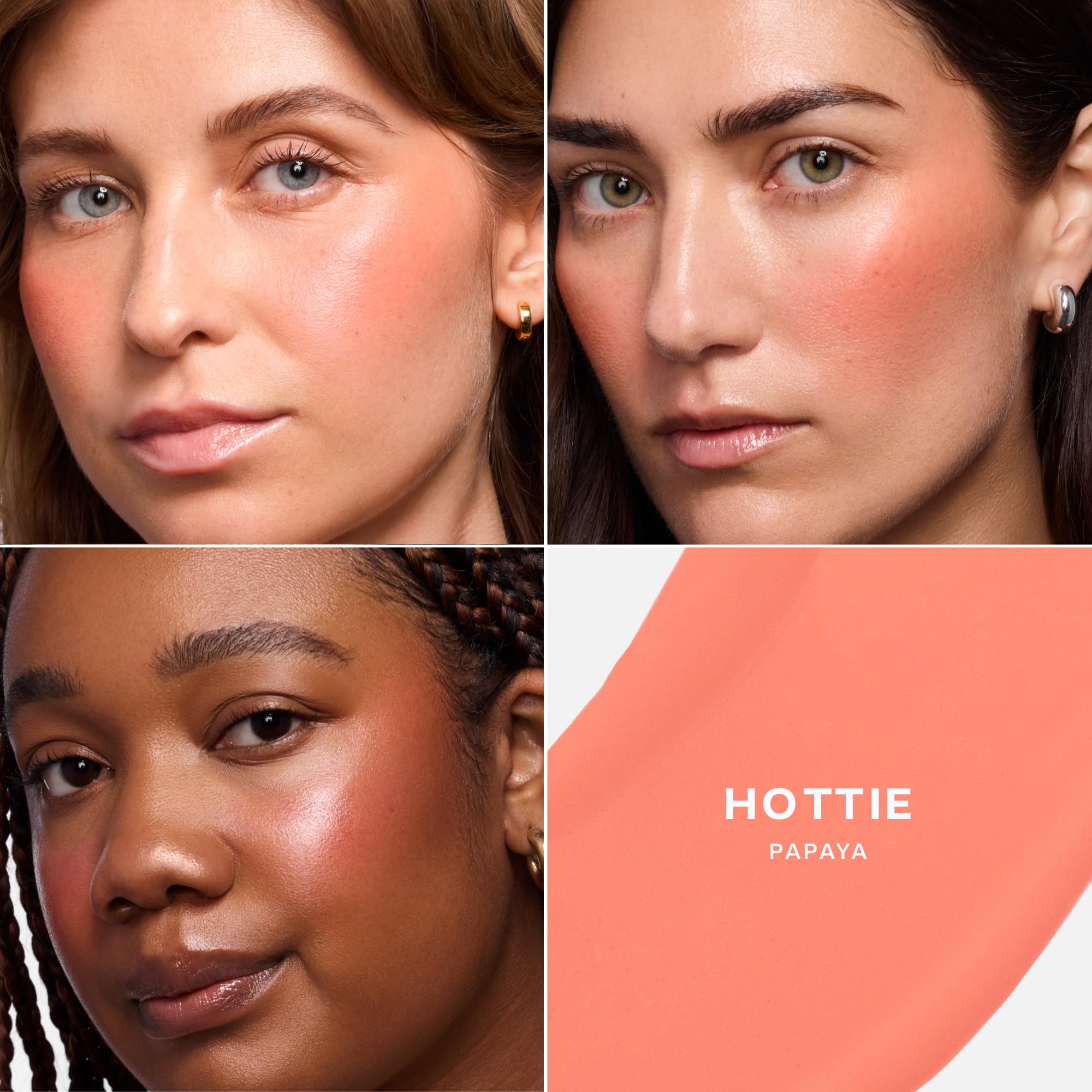 Saie Dewy Glow Duo - Dew Liquid Blush - (.40 oz, Hottie), Glossybounce Lip Gloss-Oil Hybrid (.17 oz, Splash) - Hydrating, Vegan Makeup for Radiant Cheeks & Lips Saie buy supplements canada