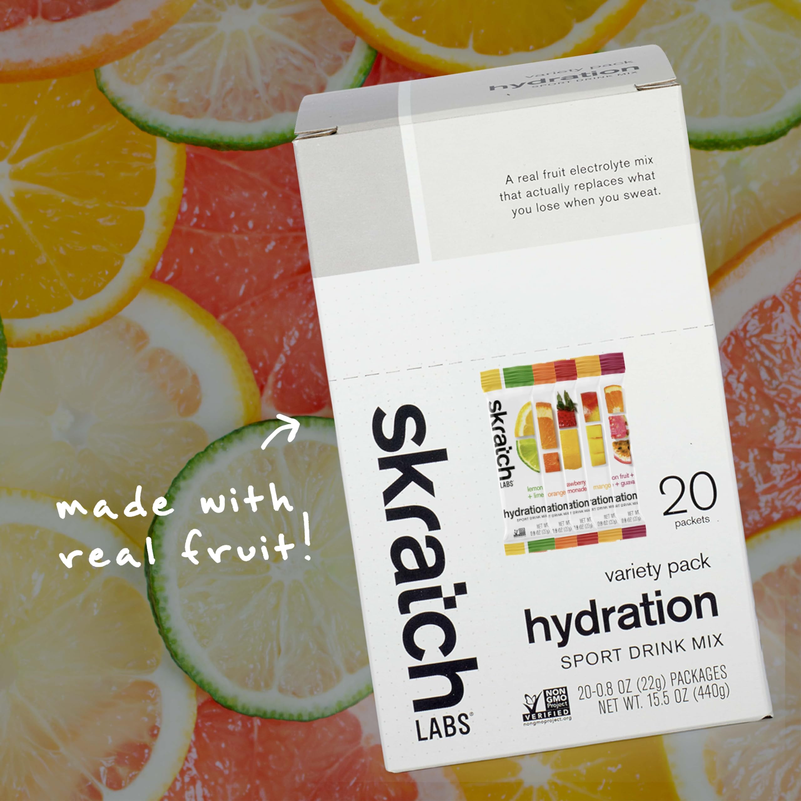 Skratch Labs Hydration Packets - Hydration Drink Mix, Variety Pack (20 Single Serving Packets) - Electrolyte Powder Developed for Athletes and Sports Performance, Skratch Labs buy supplements canada