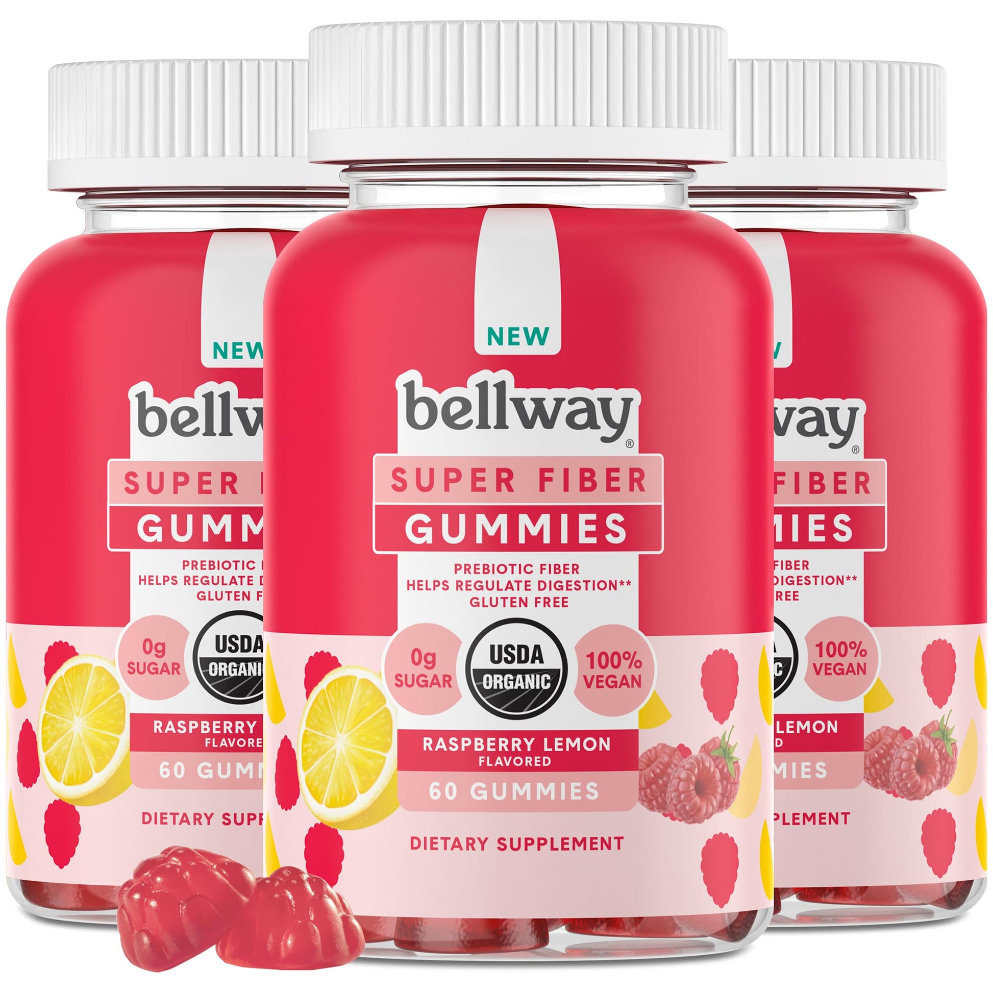 Bellway Super Fiber Gummies for Adults (3 Pack) - Sugar Free Organic Fiber Supplement Bellway buy supplements canada