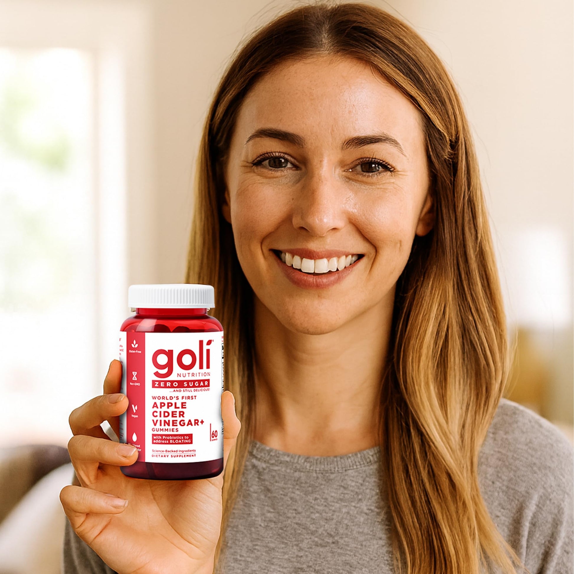 Goli Zero Sugar Apple Cider Vinegar Gummies - ACV with Vitamin B12 and Probiotics - No Sugar Alcohols - Vegan, Keto-Friendly, Gluten-Free Goli buy supplements canada