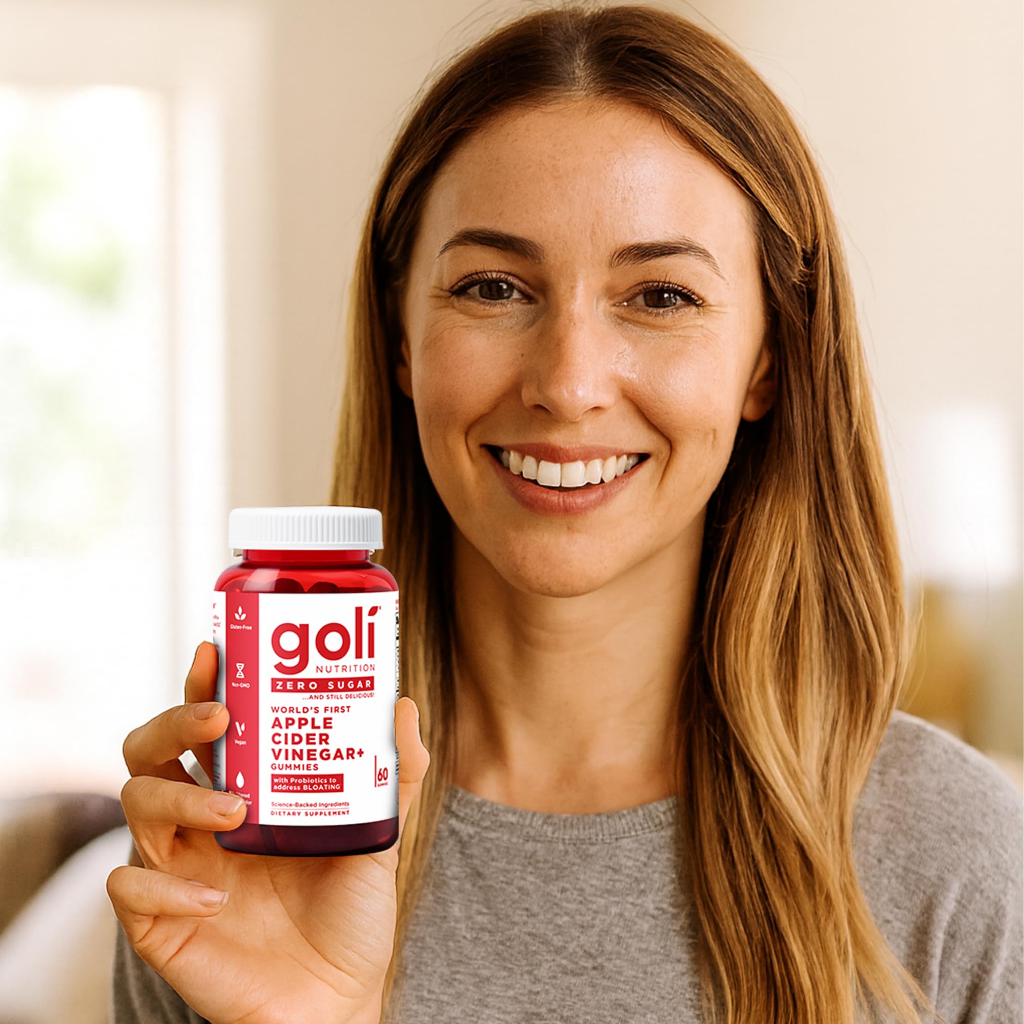 Goli Zero Sugar Apple Cider Vinegar Gummies - ACV with Vitamin B12 and Probiotics - No Sugar Alcohols - Vegan, Keto-Friendly, Gluten-Free Goli buy supplements canada