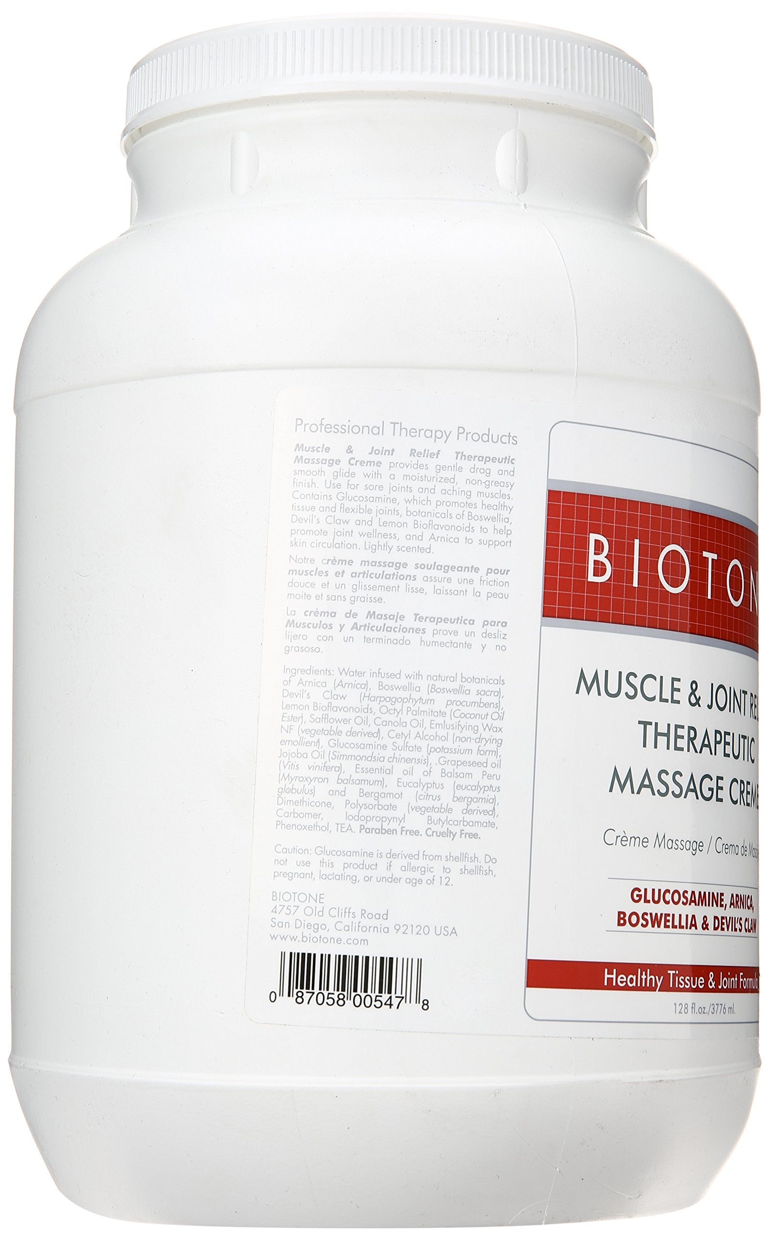 Biotone Muscle & Joint Therapeutic Massage Creme 1Gallon BIOTONE buy supplements canada