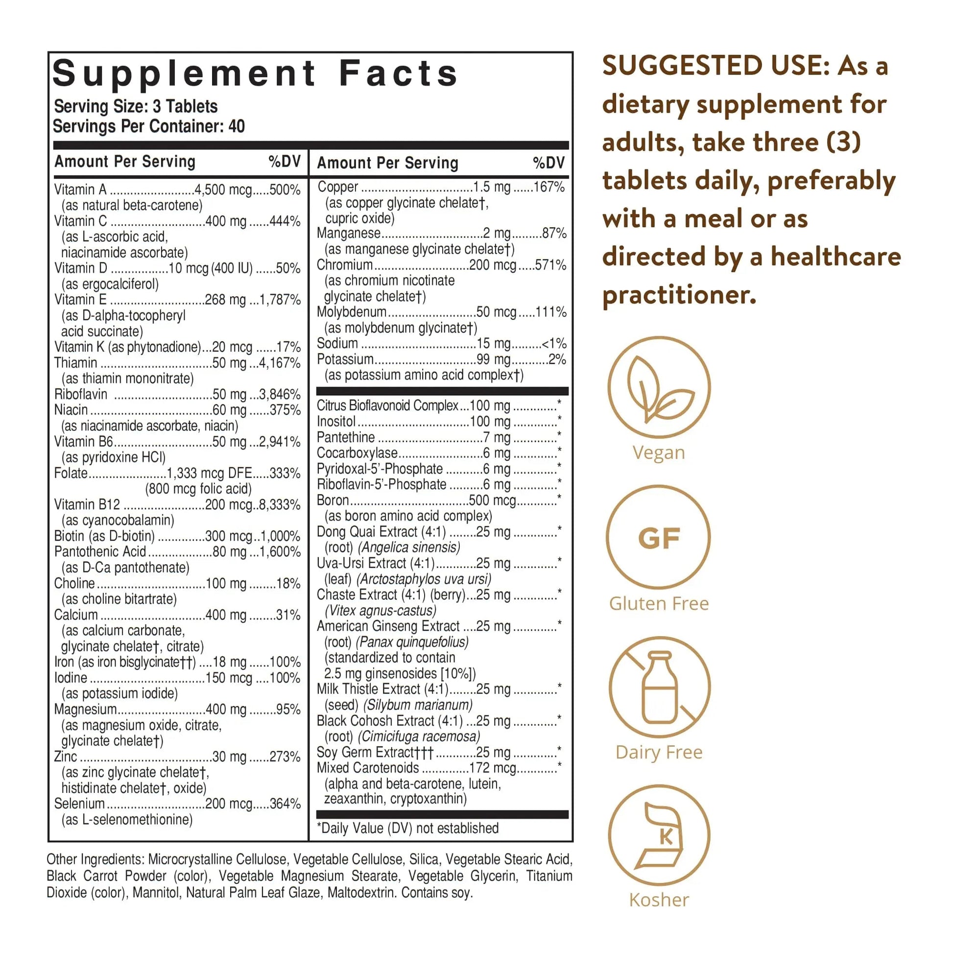 Solgar Female Multiple, 120 Tablets - Multivitamin, Mineral & Herbal Formula for Women - Advanced Phytonutrient Solgar buy supplements canada