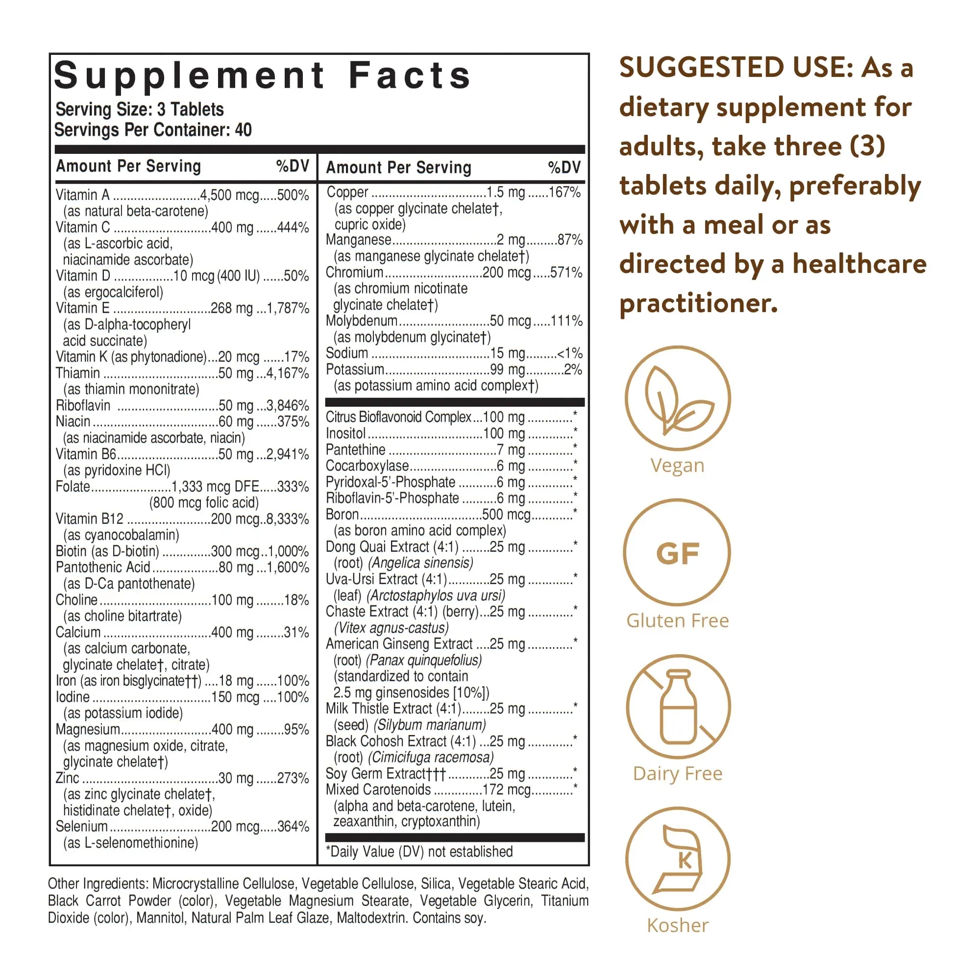 Solgar Female Multiple, 120 Tablets - Multivitamin, Mineral & Herbal Formula for Women - Advanced Phytonutrient Solgar buy supplements canada