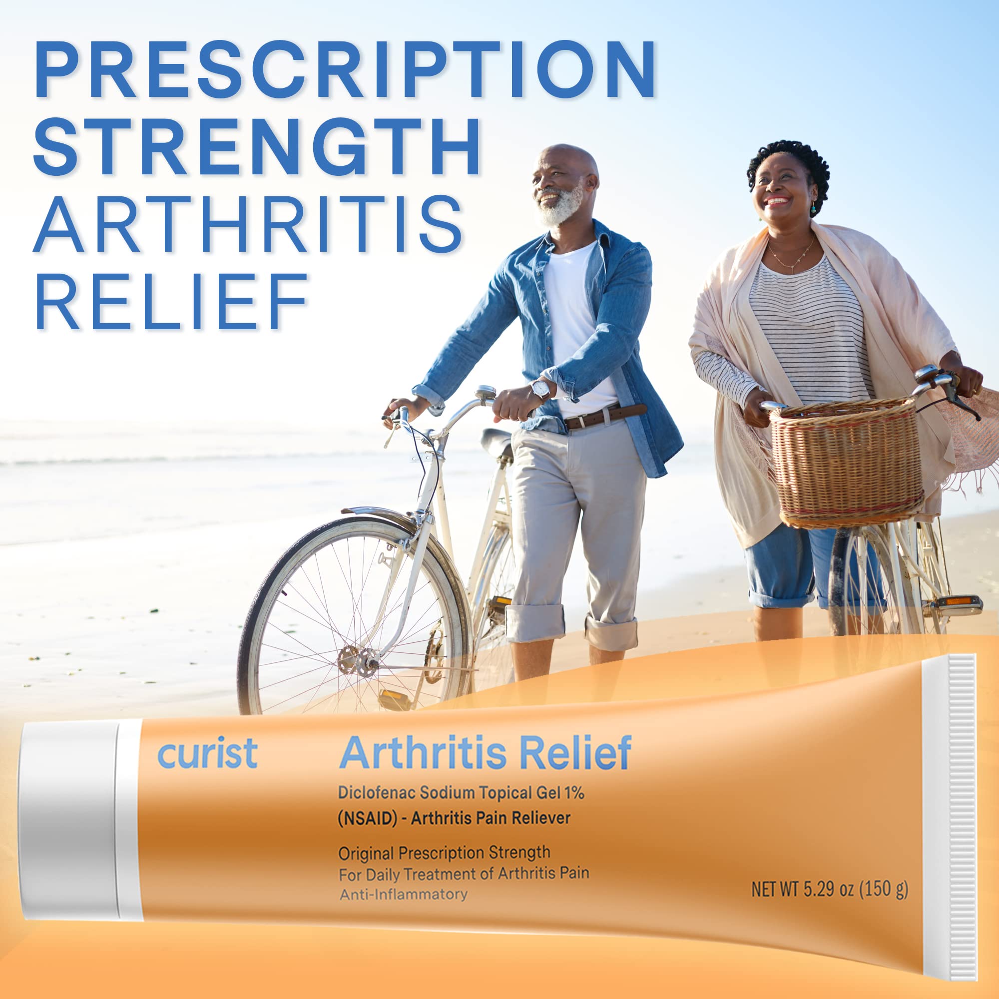 Curist Diclofenac Sodium Topical Gel 1 Percent 150g - Joint Pain Relief for Hand Pain, Foot, Knee Pain, Elbow, or Ankle Discomfort - 1% Gel - 2 Pack Curist buy supplements canada