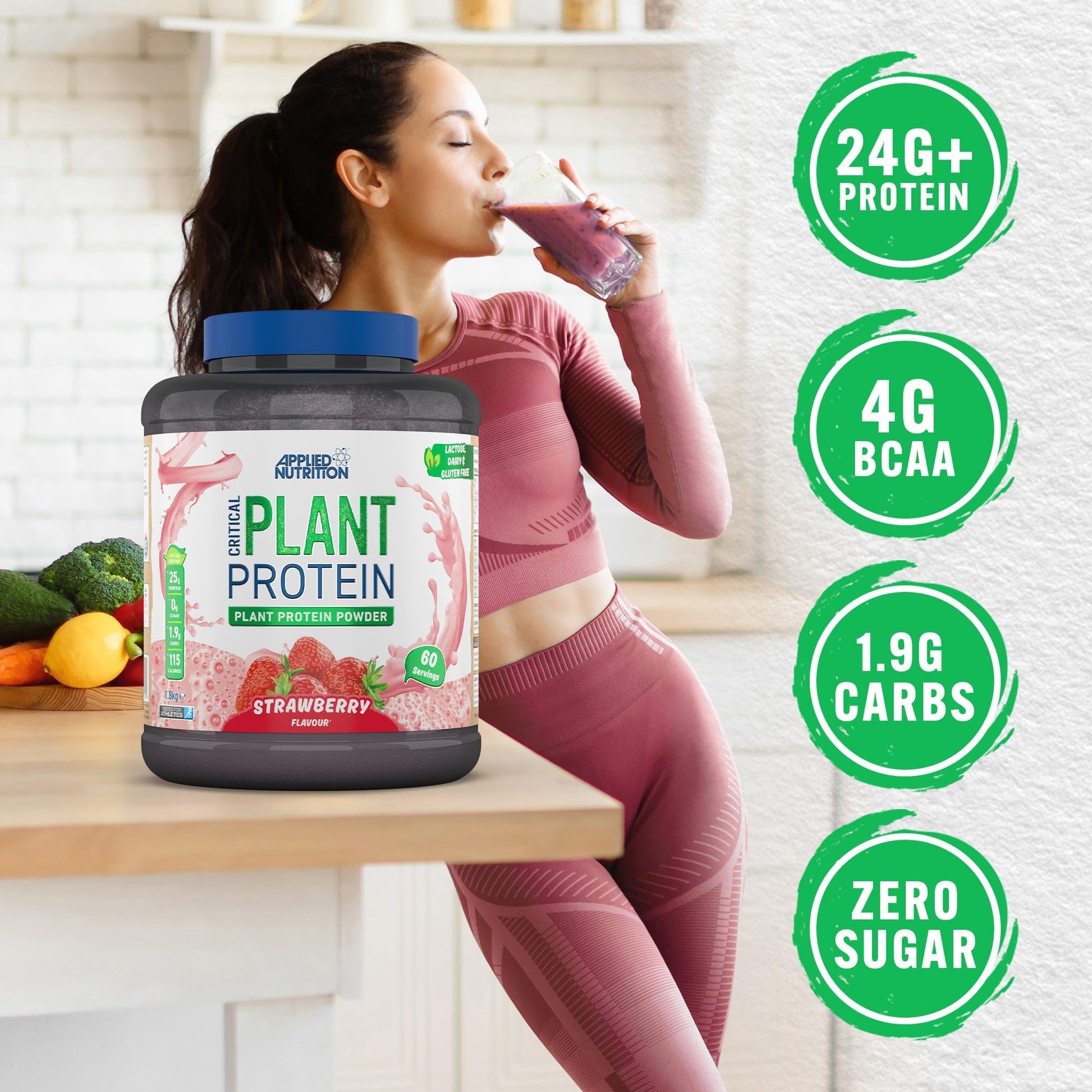 Applied Nutrition Plant Protein Powder – Critical Plant Vegan Protein Shake with SOYA Applied Nutrition buy supplements canada