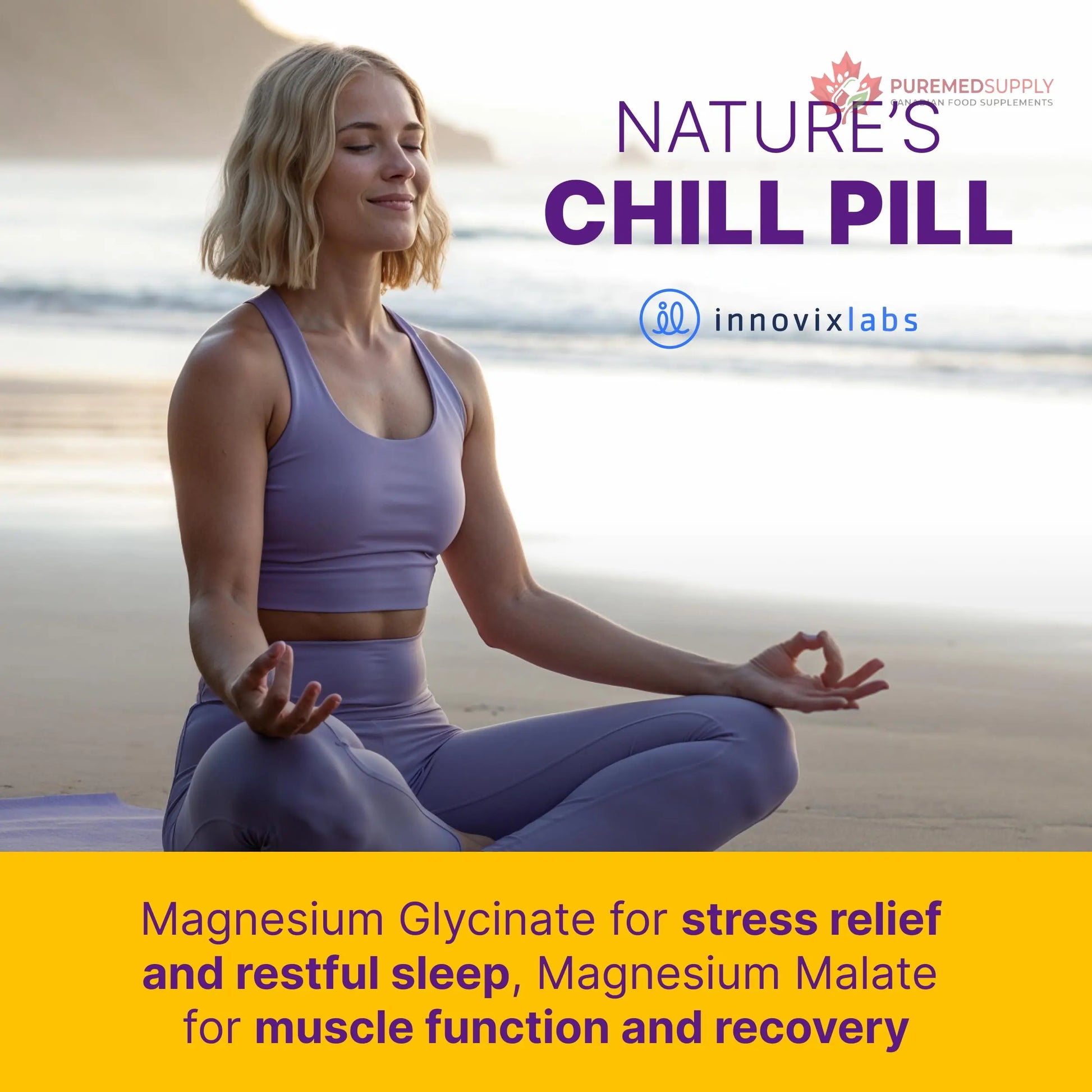 InnovixLabs Advanced Magnesium Capsules - 150 Ct, 210 mg - Chelated Glycinate and Malate - High Absorption, Promotes Relaxation, Bones, Muscle Health, Vegan Malate Sleep Supplement InnovixLabs buy supplements canada