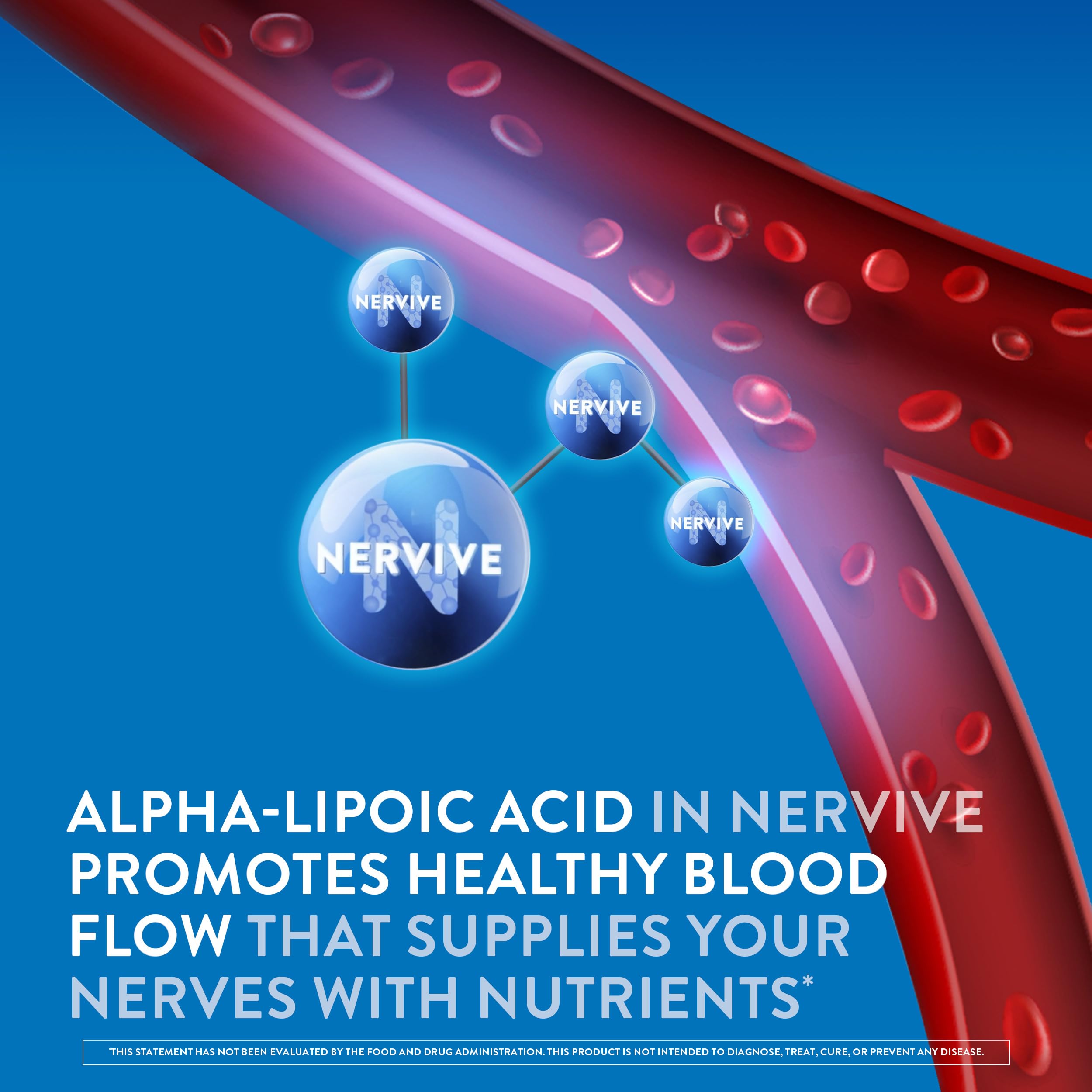 Nervive Nerve Health, Alpha Lipoic Acid, Fortify Nerve Health, Healthy Nerve Function, Healthy Blood Circulation, Supplement, Tablet, 60 Tablets Nervive buy supplements canada