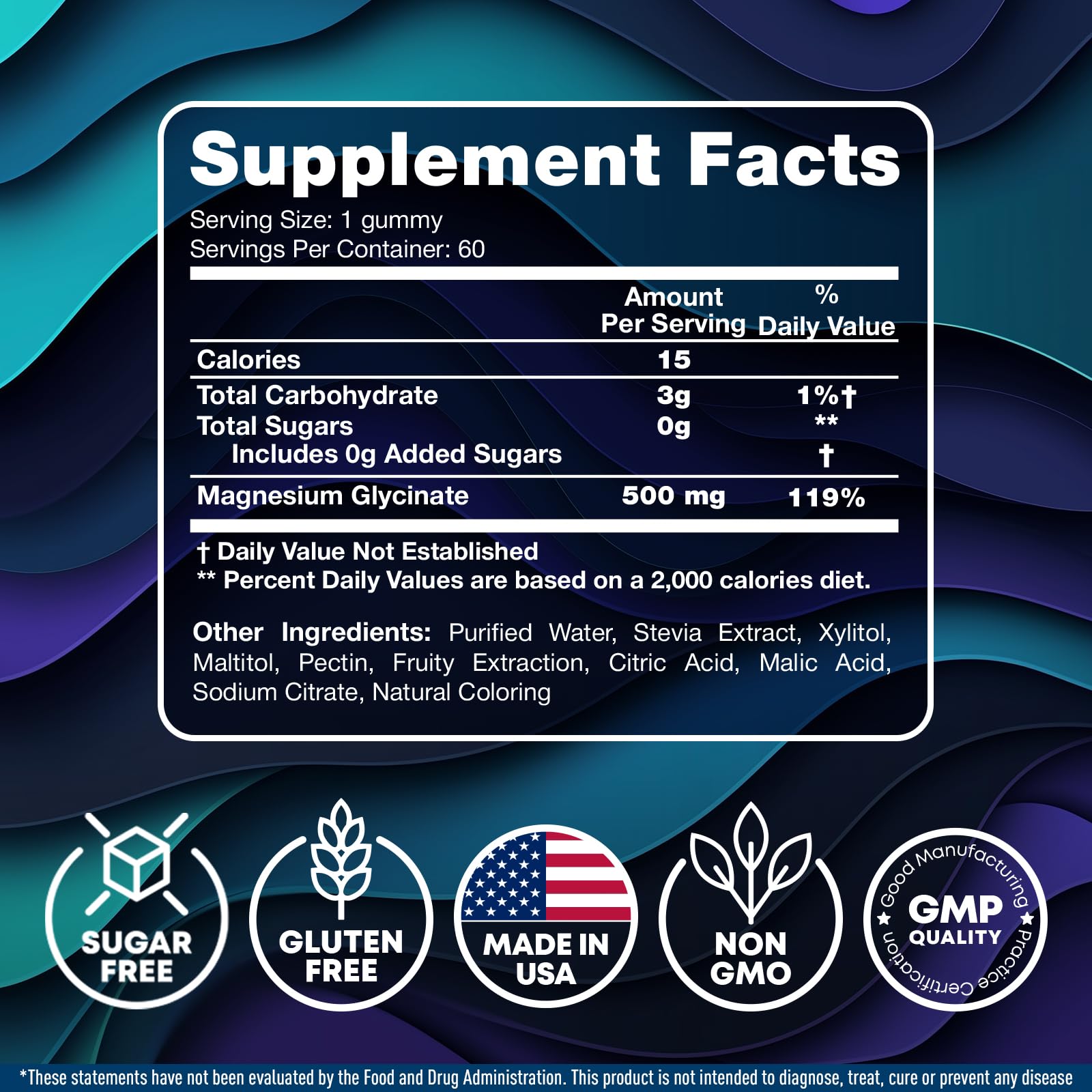 Magnesium Glycinate Gummies for Adults 500mg - Chewable Magnesium Glycinate for Kids Sleep, Glicinato De Magnesio para Mujeres, 60 Count JOYLI Nutrition buy supplements canada