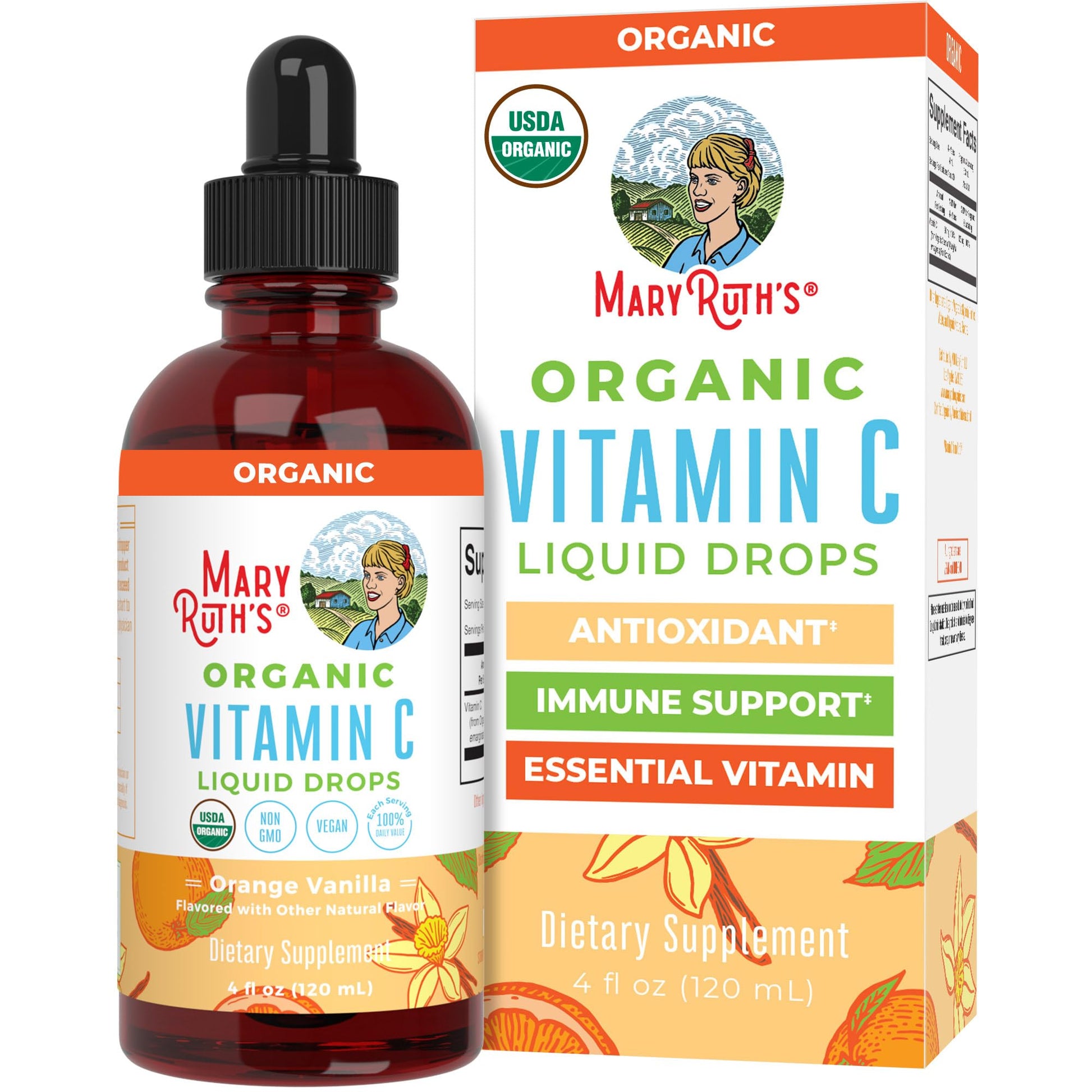 MaryRuth Organics Organic Vitamin C Supplement | Liquid Vitamin C Liquid Drops for Adults & Kids | Immune Support Supplement for Overall Health | Vegan | Non-GMO | Gluten Free | 4 Fl Oz MARYRUTH'S buy supplements canada