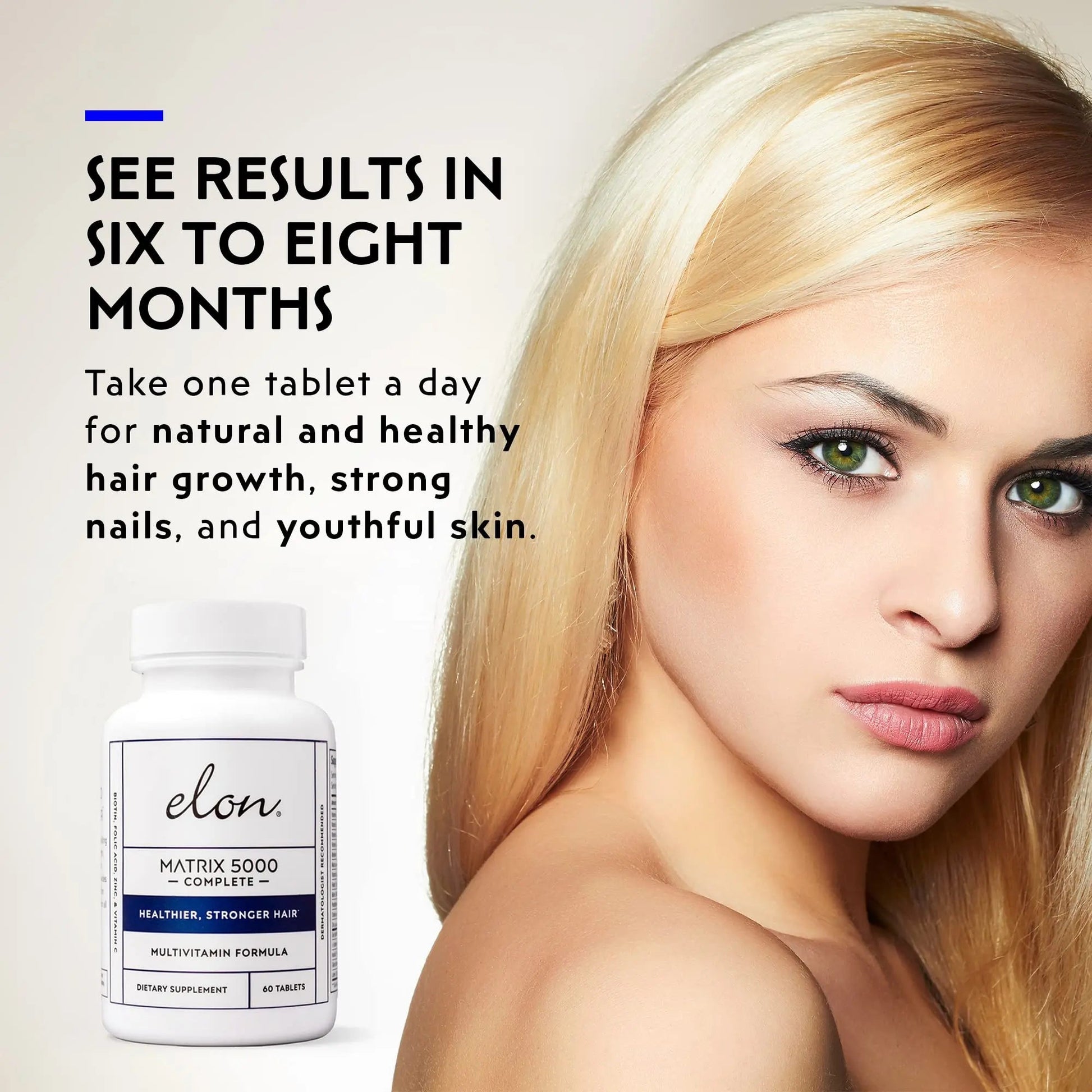 Elon Matrix 5000 Complete Multivitamin — Skin, Hair and Nail Growth Vitamins — Healthy Hair Growth Vitamins for Women & Men Elon buy supplements canada